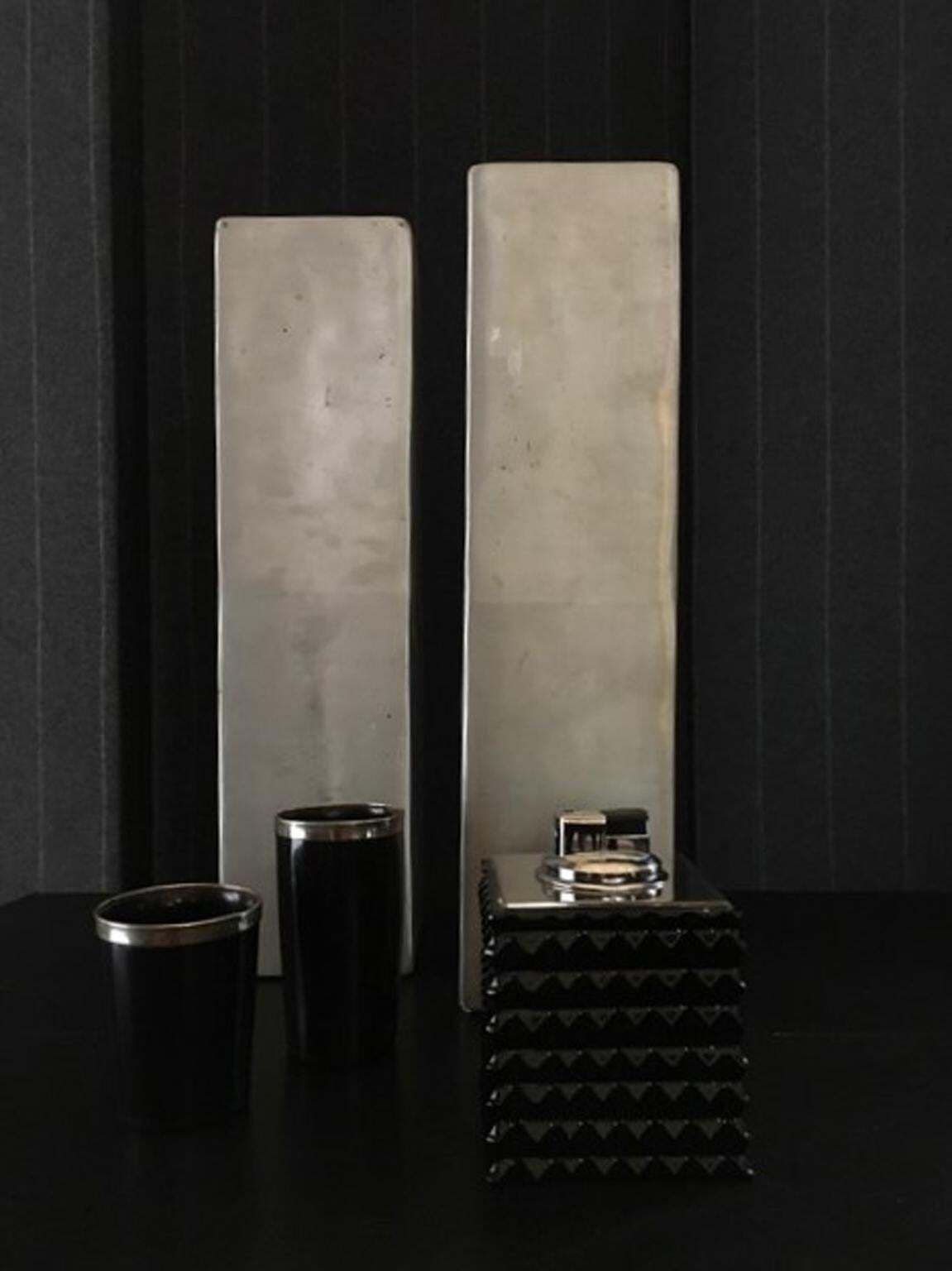 1531.0 Africa Organic Modern Pair Of Cast Lost Wax Aluminum Vases photo