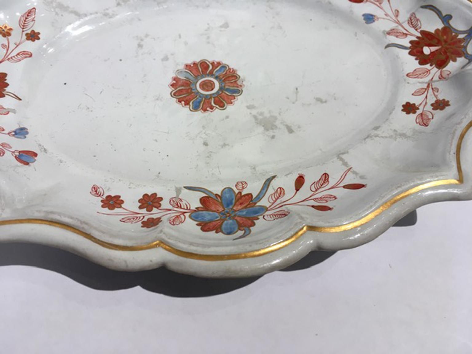 Italy Richard Ginori 18th Century Porcelain Sauce Terrin Floral Drawings photo buy