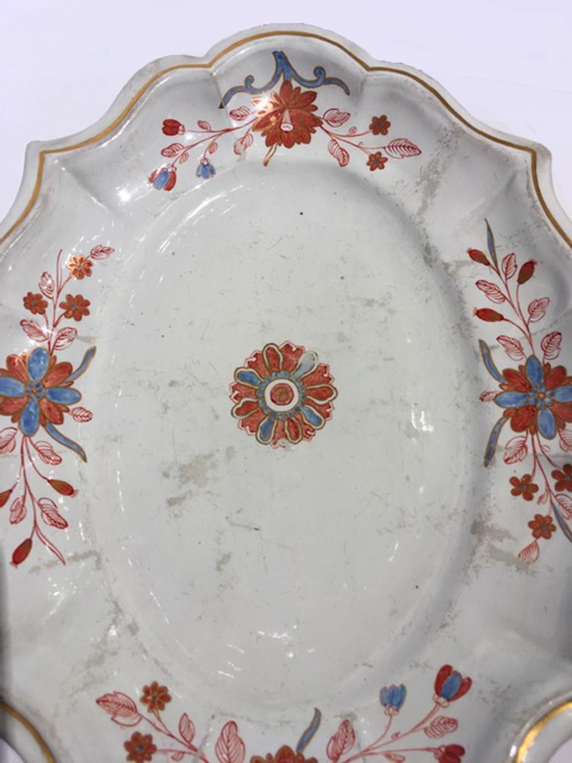 photo vinterior Italy Richard Ginori 18th Century Porcelain Sauce Terrin Floral Drawings