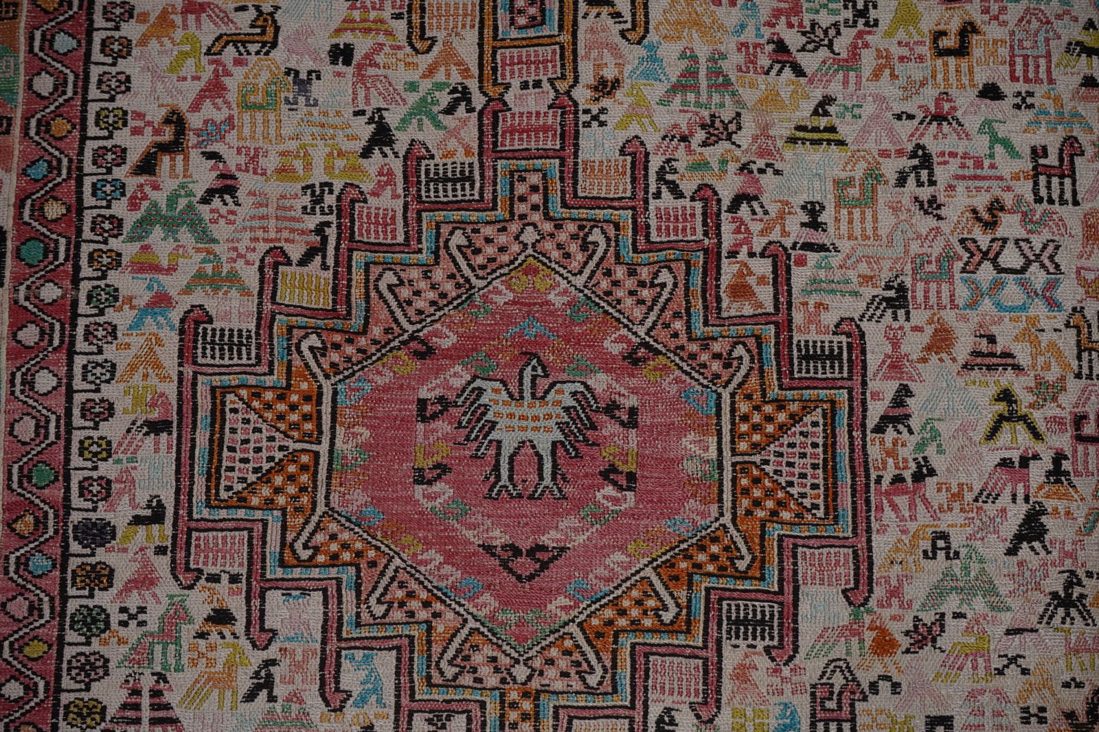 Soumac Kilim Pictorial Animals Rug 4'' X 6'4'' photo buy