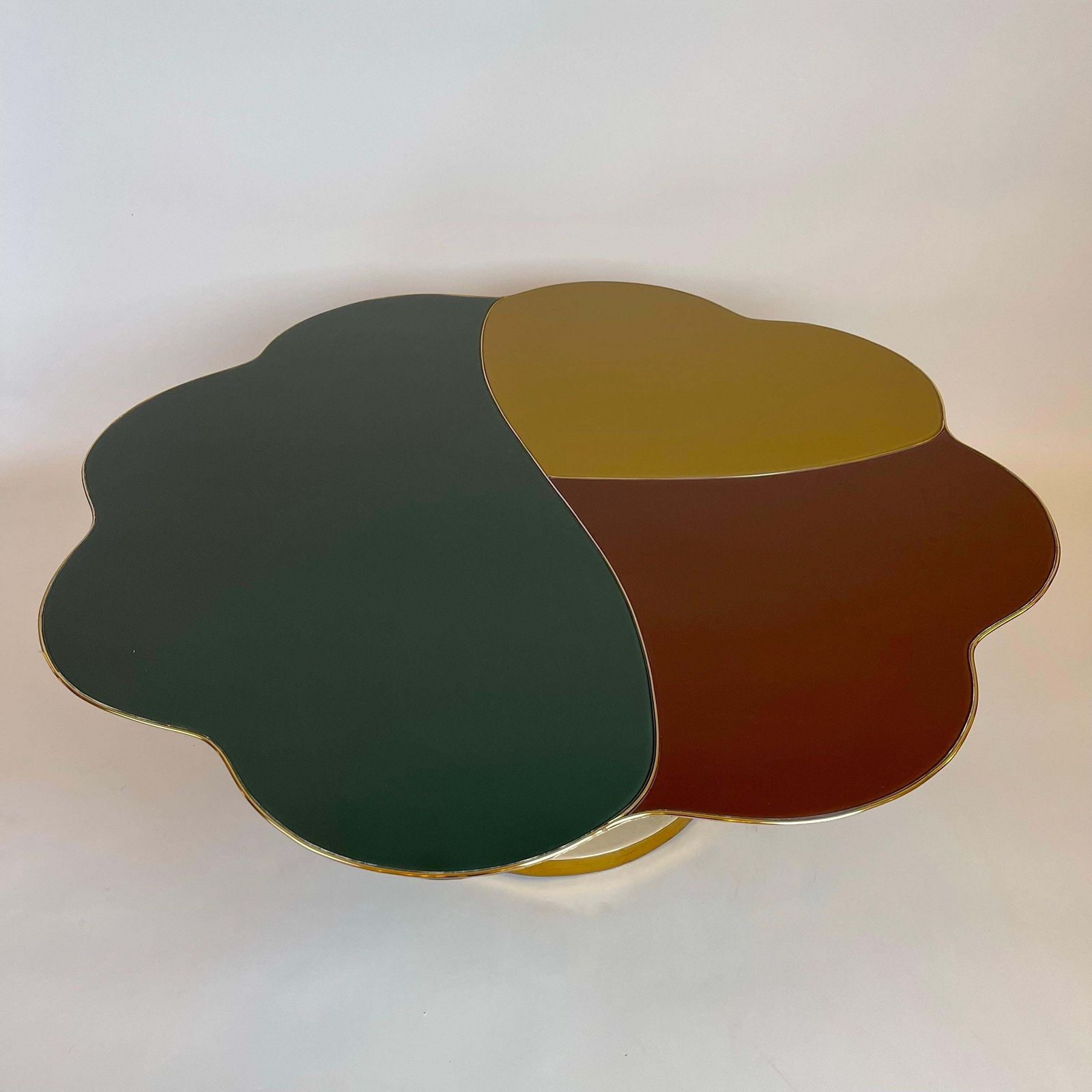 Late 20th Century Flower Shape W/ Opaline Glass & Ceramic Balls Coffee Table photo furniture