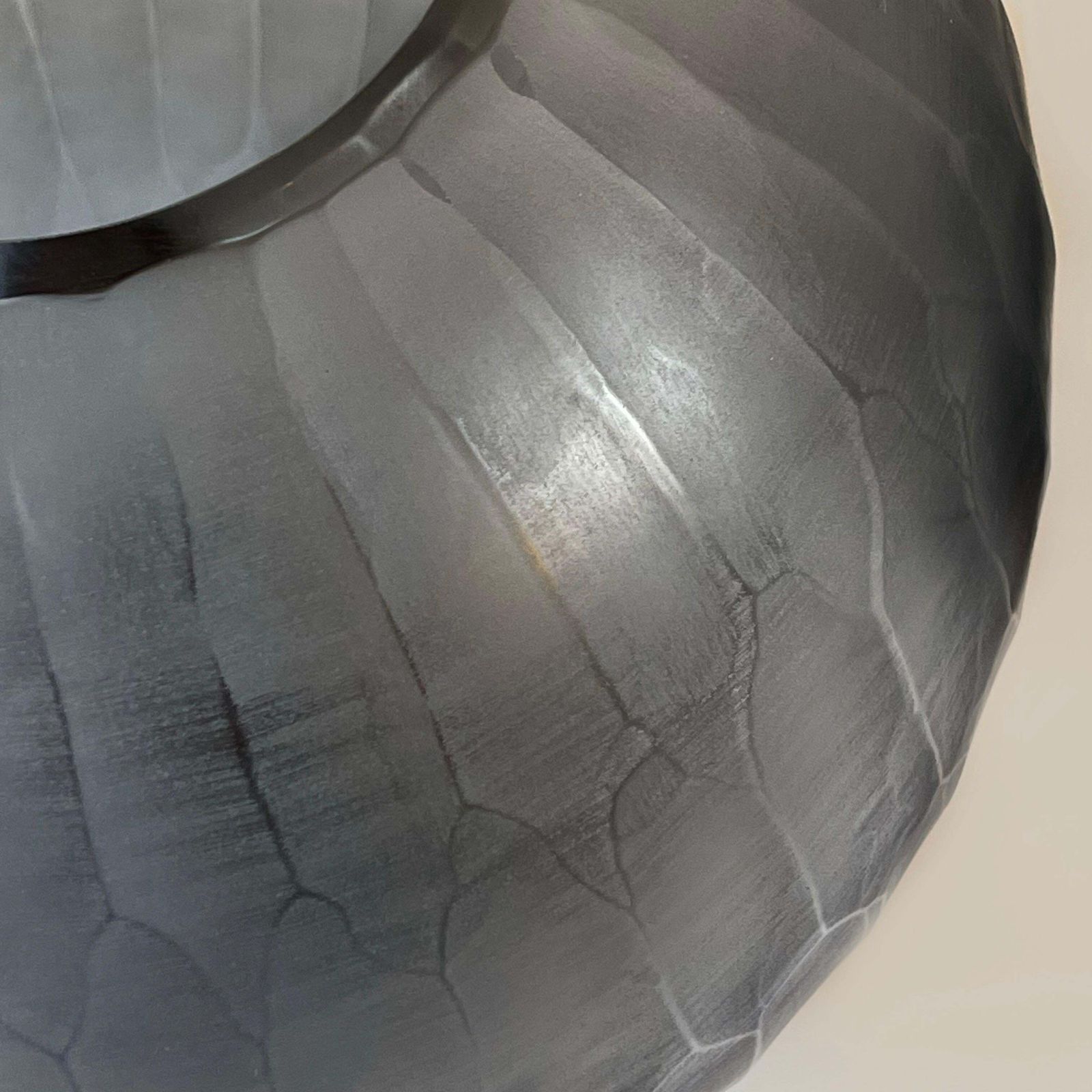 Late 20th Century Pair Of Sculptural Gray Murano Glass Vases photo vintage