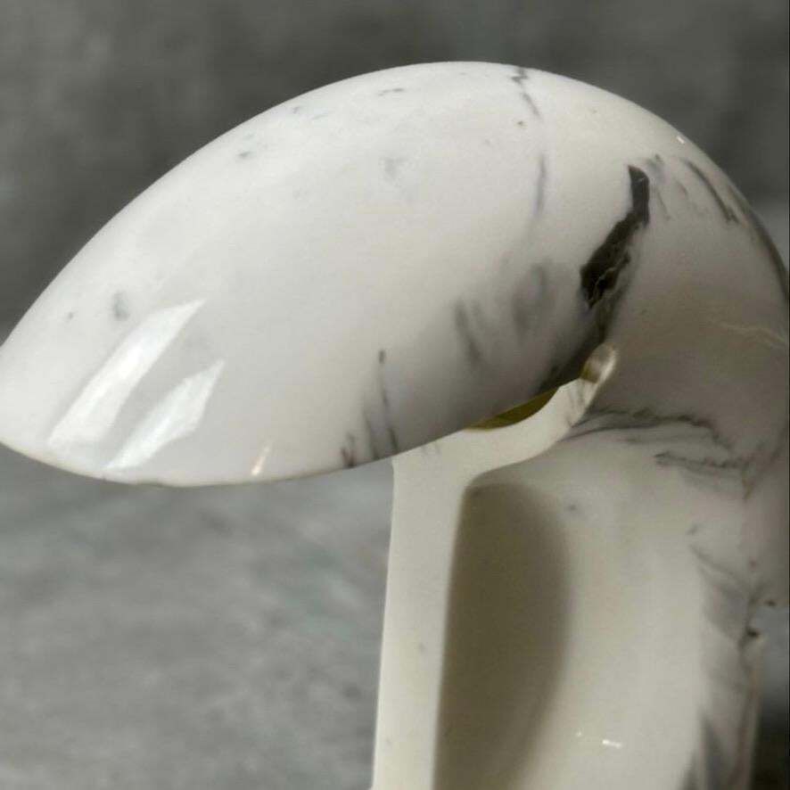 Biagio White Carrara Marble Table Lamp By Tobia Scarpa For Flos Italy 1968 photo 6720.0