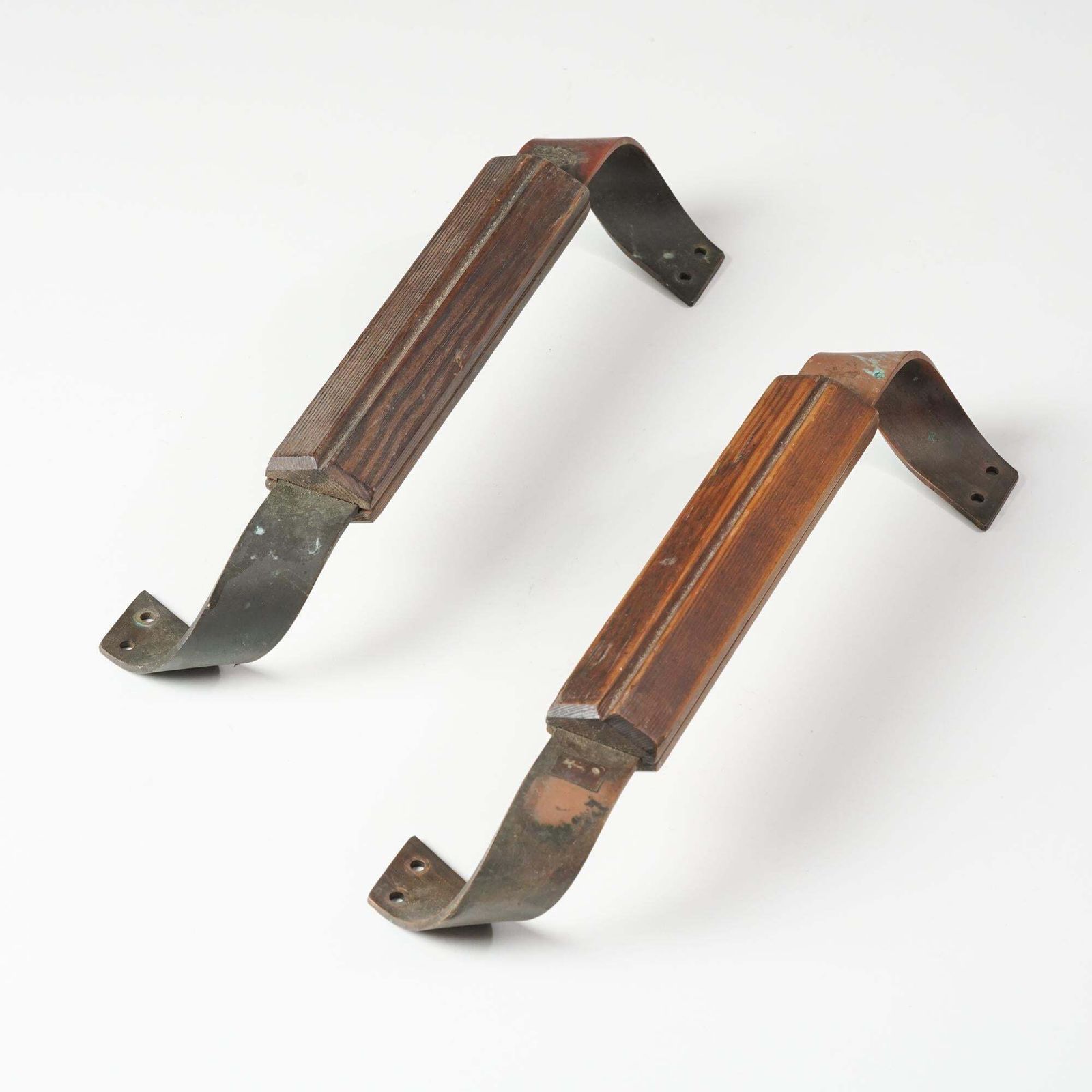 Finnish Copper And Pine Door Handles, 1930s photo furniture