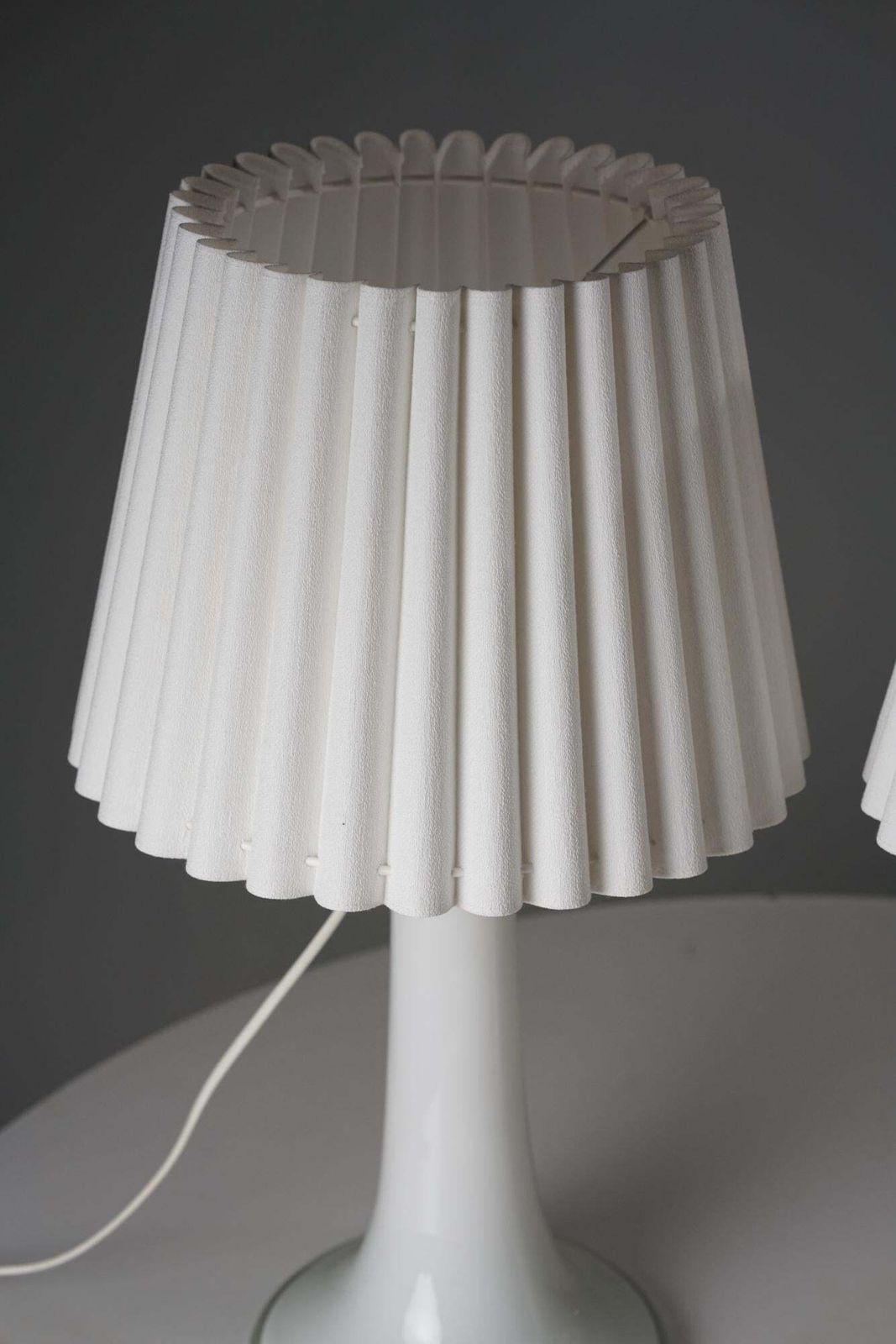 Set Of Two Glass Table Lamps, Lisa Johansson Pape, Orno Oy, 1960s photo Lighting