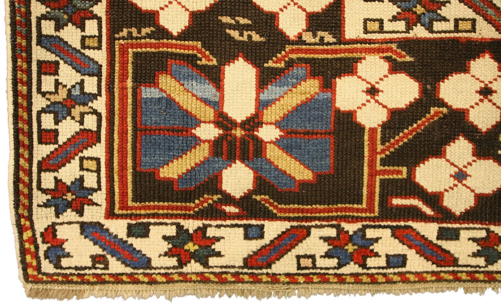 Antique Caucasian Large Scale Lattice Design Shirvan Wool Rug, 1880 1900 photo for sale