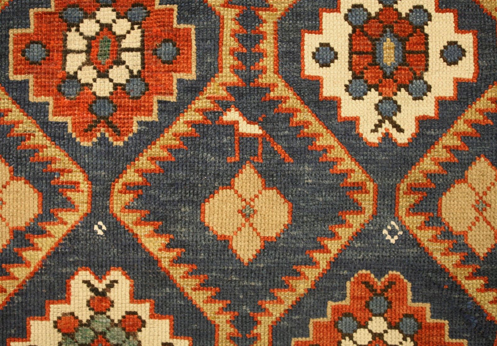 Antique Caucasian Large Scale Lattice Design Shirvan Wool Rug, 1880 1900 photo 2293.0