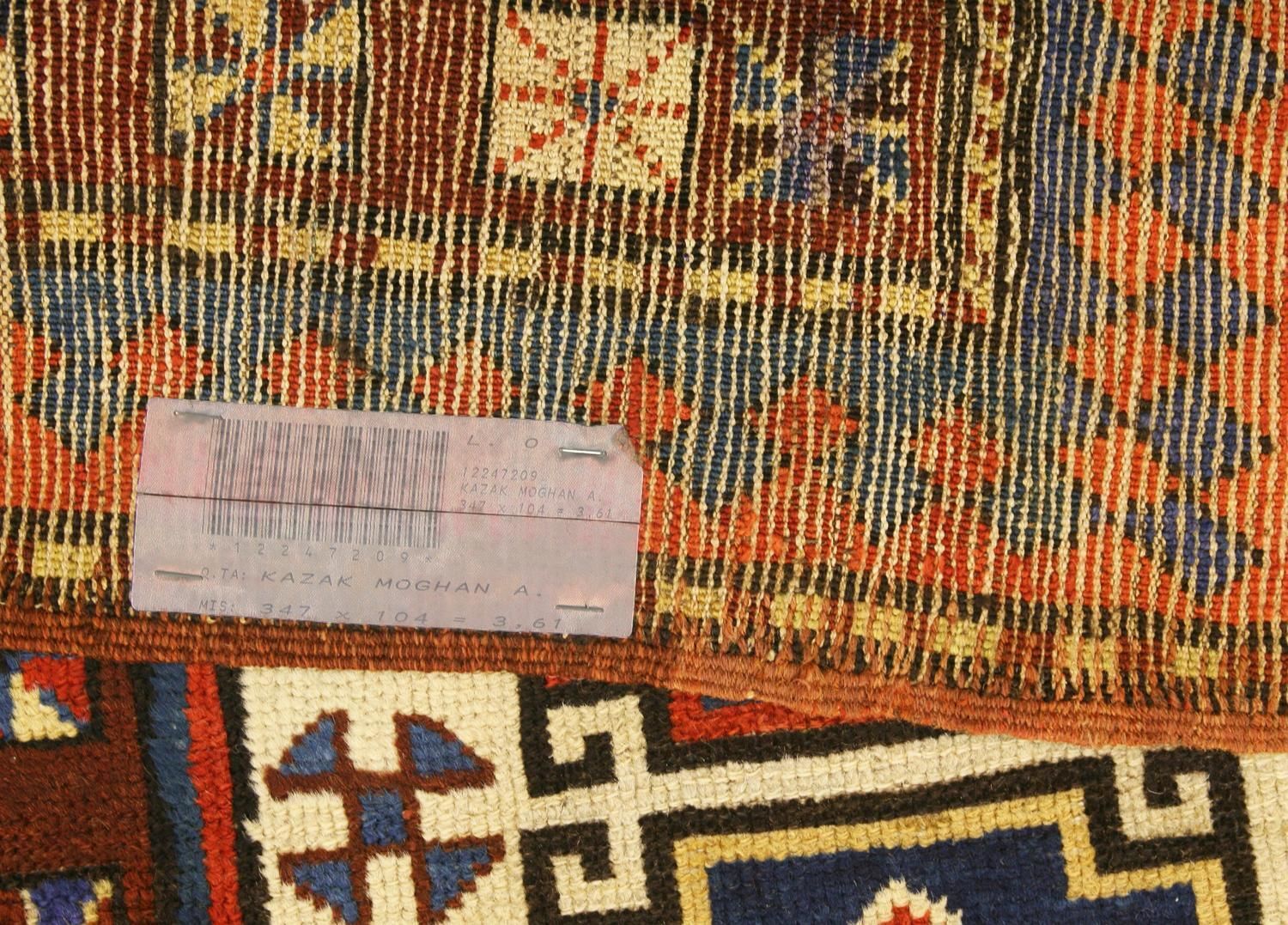 Caucasian Kazak Rust&Beige Wool Antique Fine Moghan Rug, 1880 1900 photo 2420.0