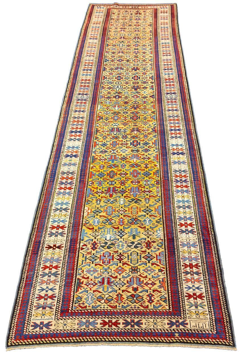 Antique Kuba Runner Caucasian Gold Field photo furniture
