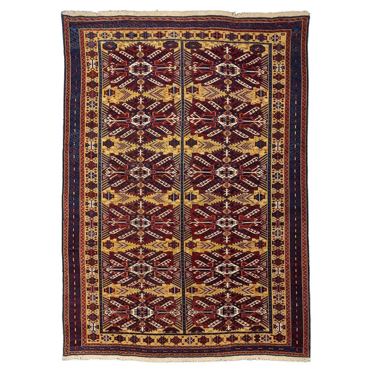 Caucasian Rug Zeiwa 'Zeiva' Rare Piece, 19th Century
