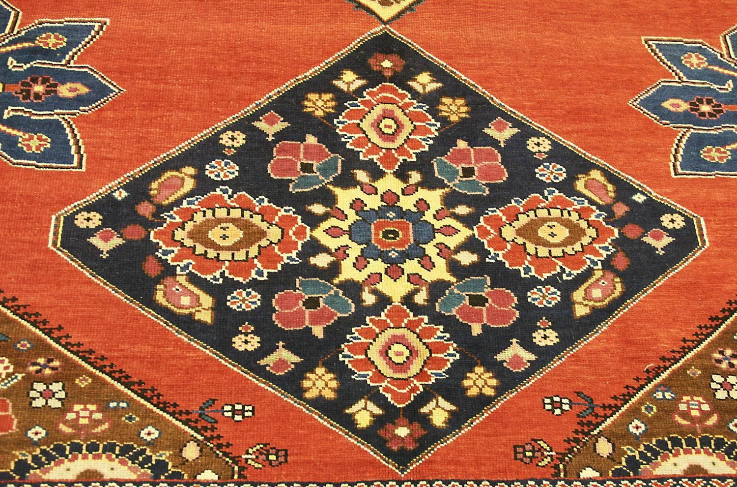 Antique Caucasian Karabakh 'Qarabag' Part Silk Gallery Size Carpet, 19th Century photo buy