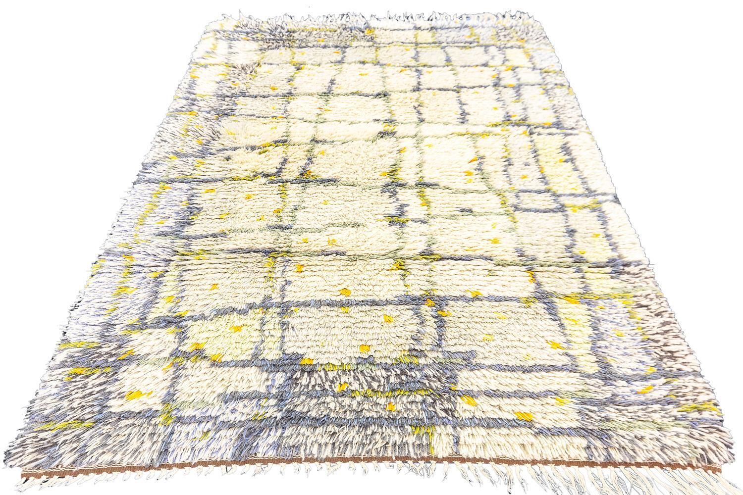 Rya Rug Swedish Minimalist Design, 1950 1970 photo Textiles