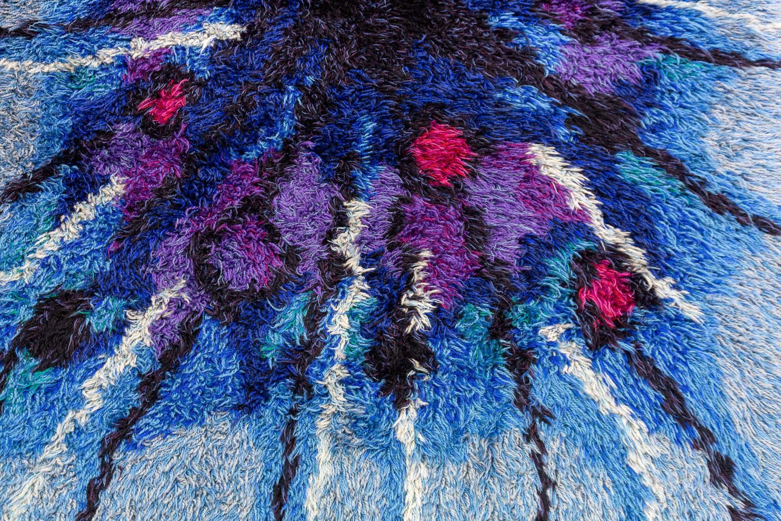 Rya Rug Swedish Abstract Design photo Textiles