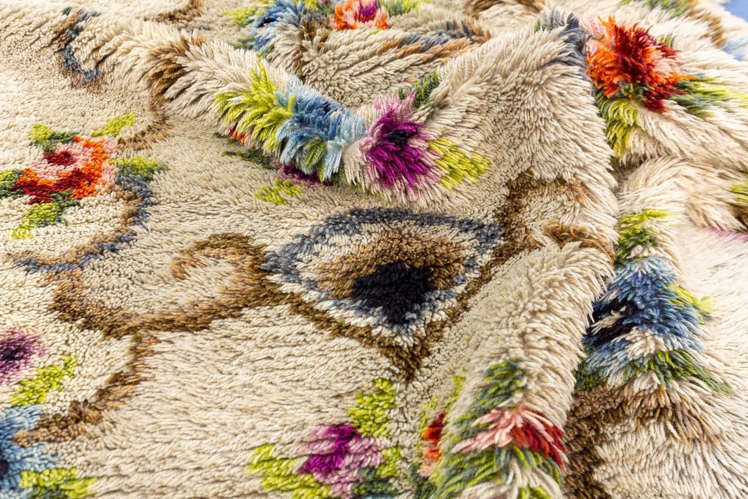 Rya Swedish Rug Mid Century Modern Vintage Design photo buy