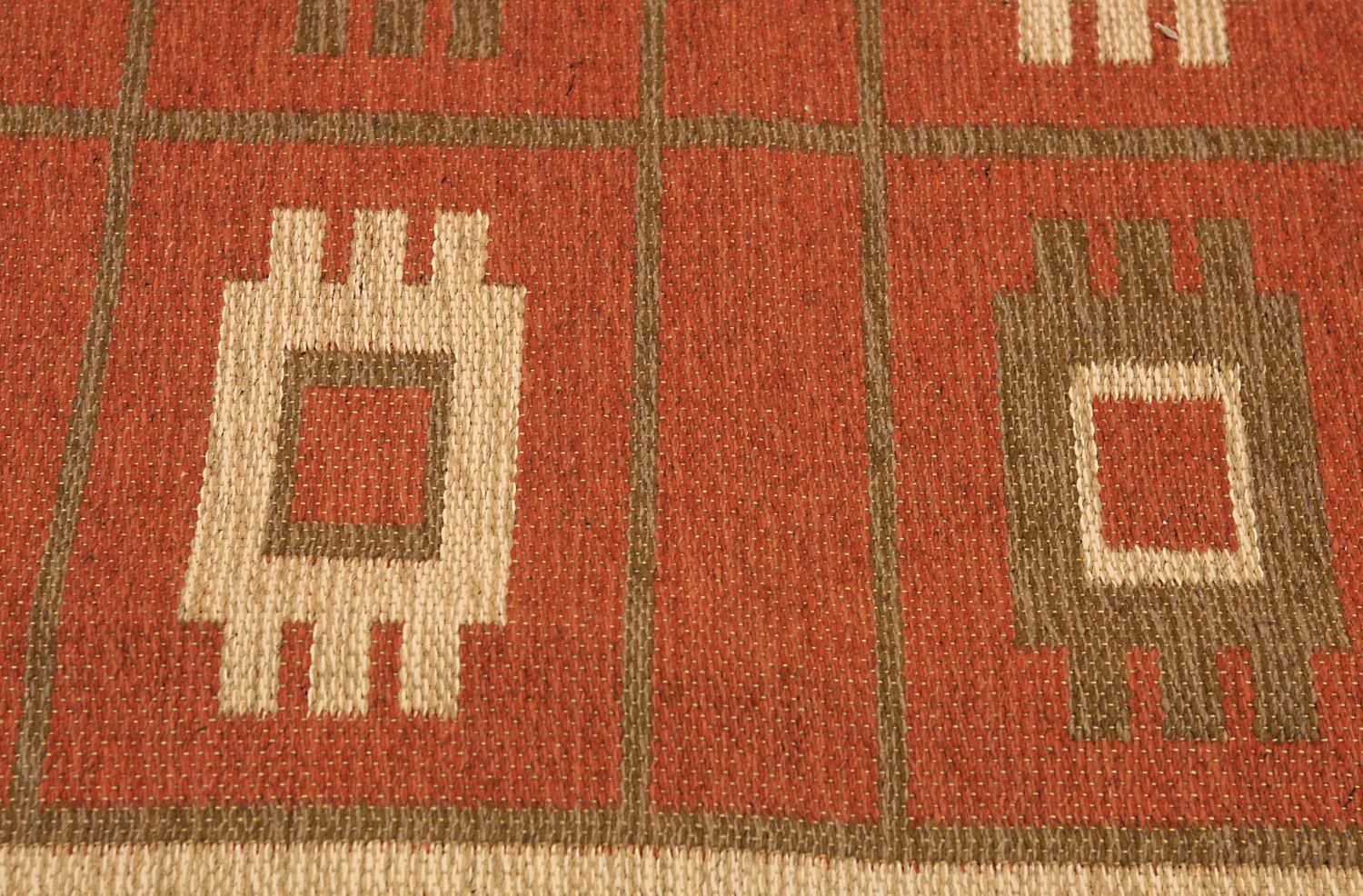 Swedish Kilim Mid Century Double Face photo vinterior
