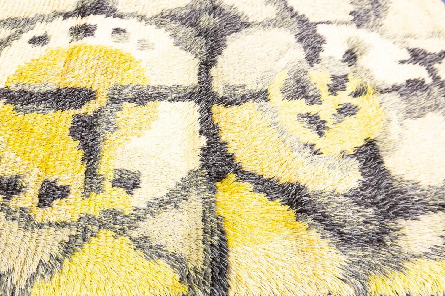 Rya Rug Swedish Vintage Abstract Design photo 2463.0