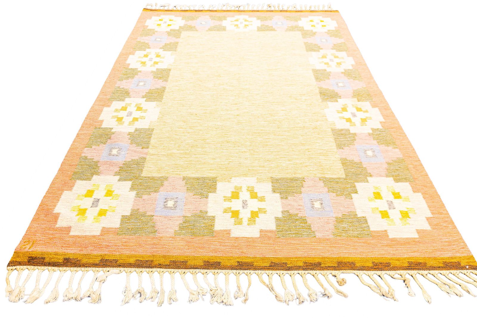 Scandinavian Rug Flat Weave By Ingegerd Silow photo Textiles