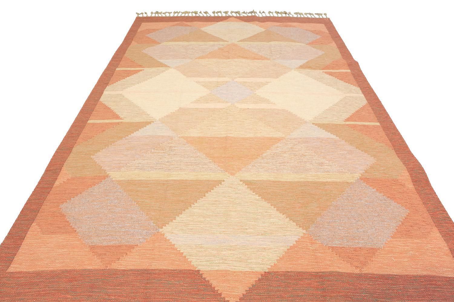 Vintage Swedish Flat Weave Kilim By Anna Joanna Angstrom photo furniture