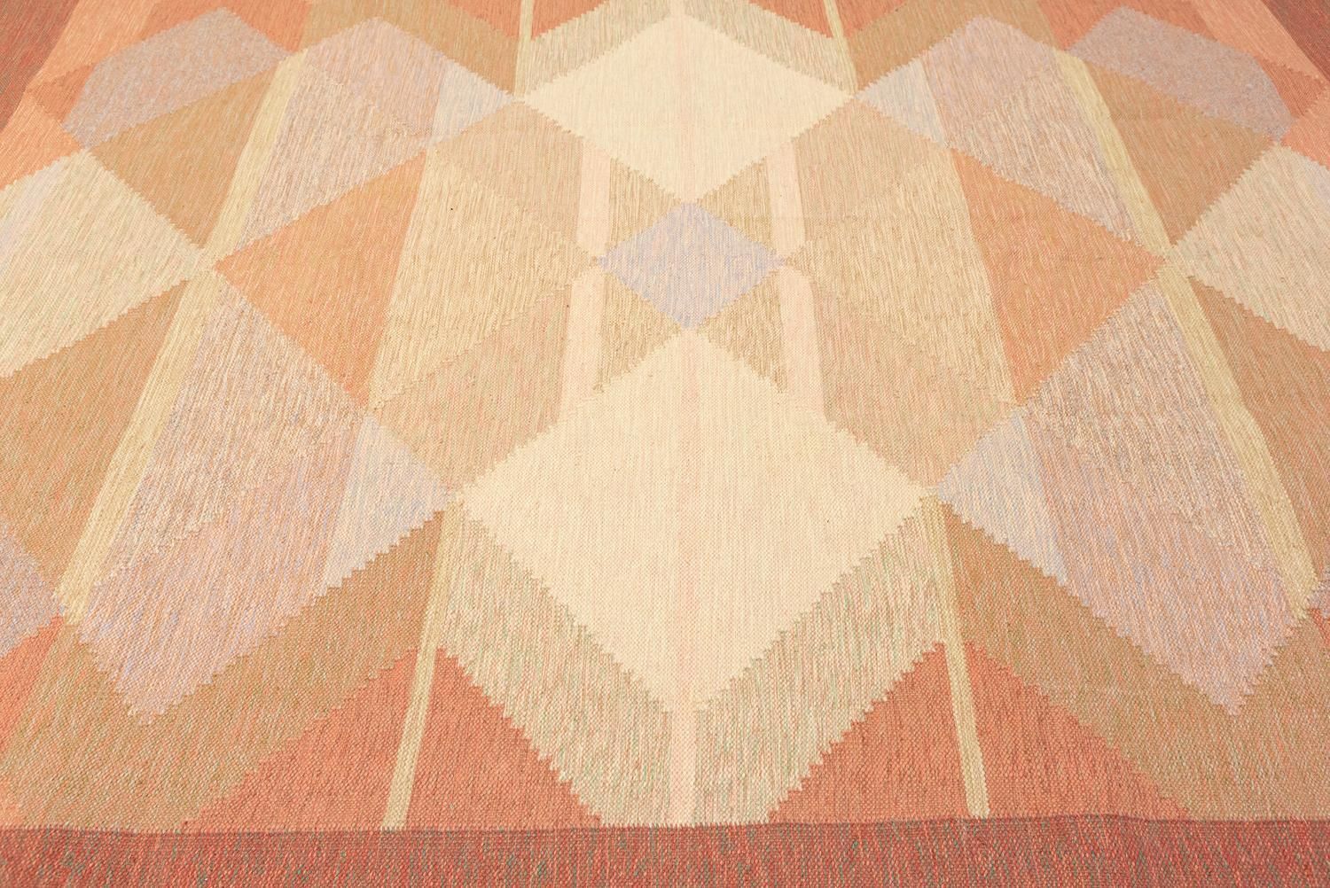 Vintage Swedish Flat Weave Kilim By Anna Joanna Angstrom photo for sale