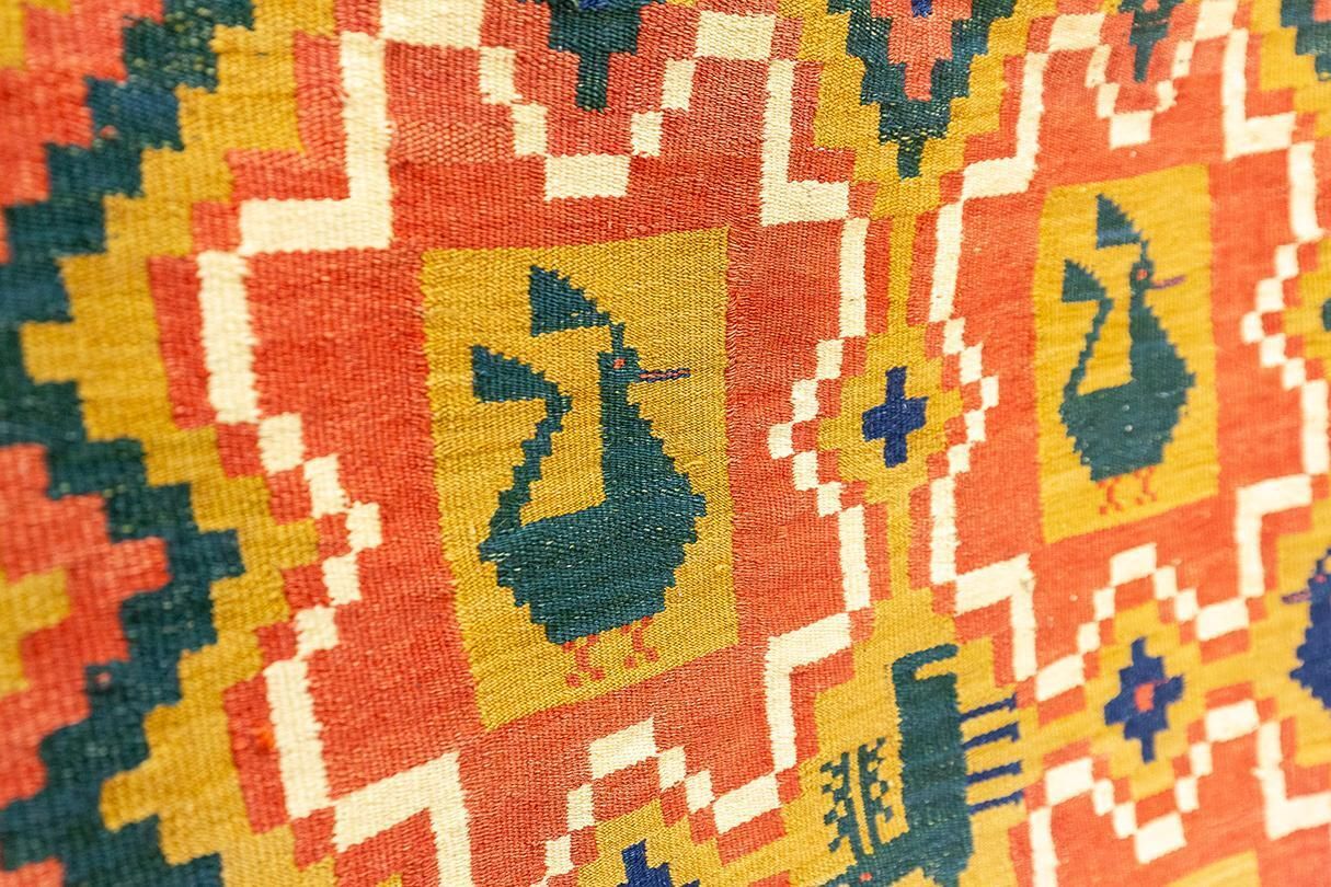 Scandinavian Rug Rollakan Flat Weave Cushion photo vintage