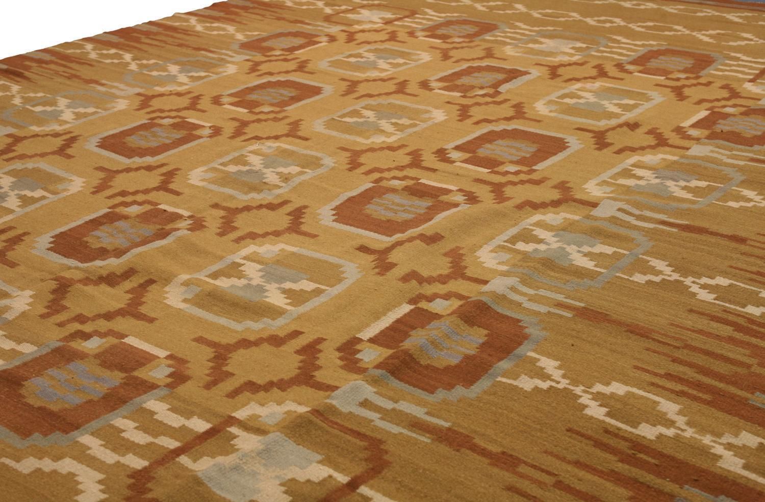 Scandinavian Rollakan Rug 9' 8" X 13' 10" photo for sale