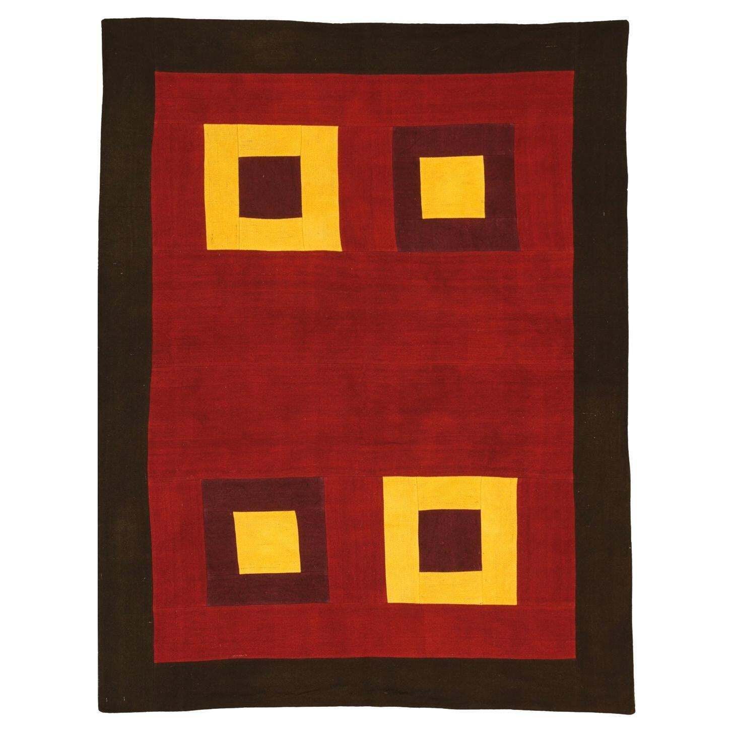 Vintage Old Turkish Red&Yellow Patchwork, 1950 1970