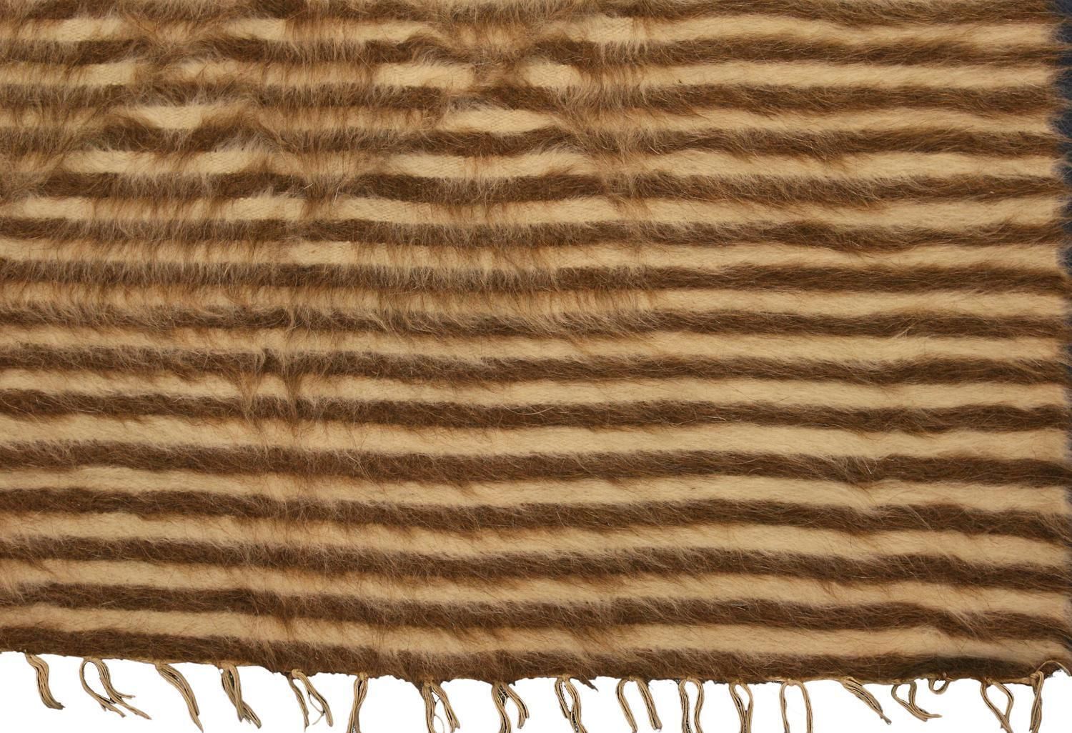 Turkish Mohair Brown Wool Carpet, Xxi Century photo vinterior