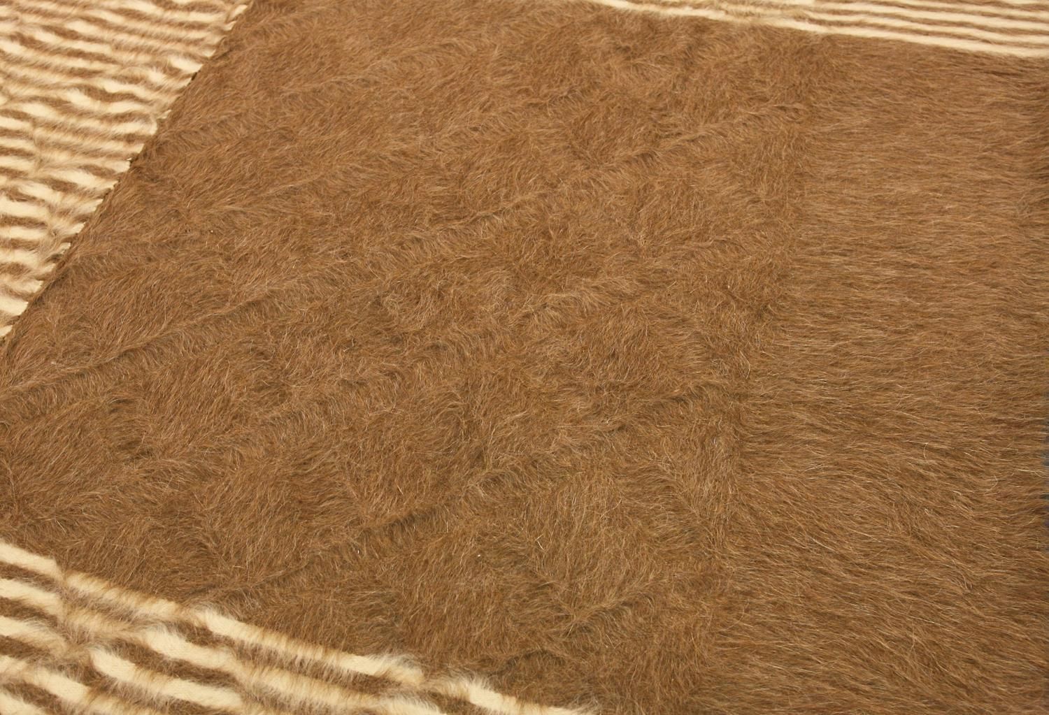 Turkish Mohair Brown Wool Carpet, Xxi Century photo buy
