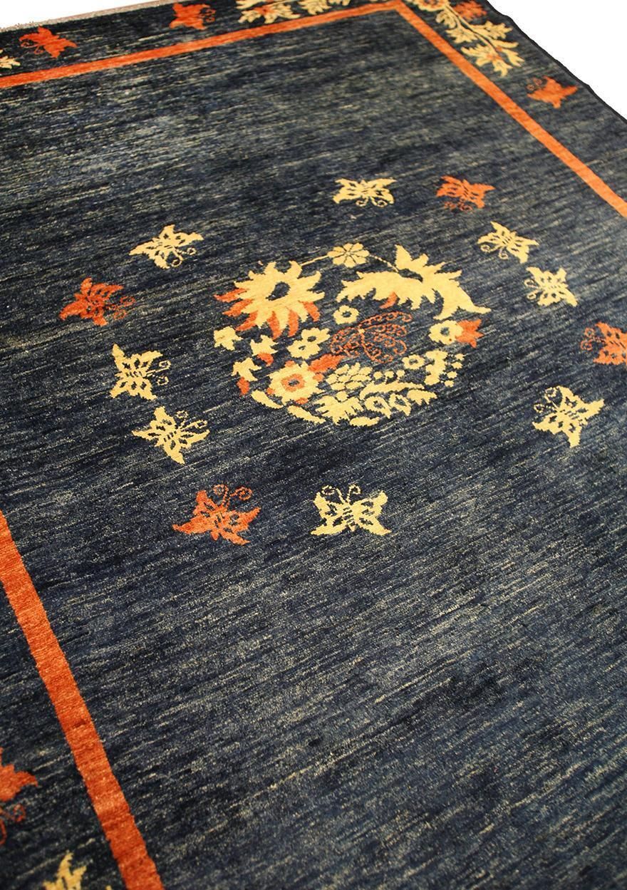 Blue Vintage Rug Minimalist Design photo for sale