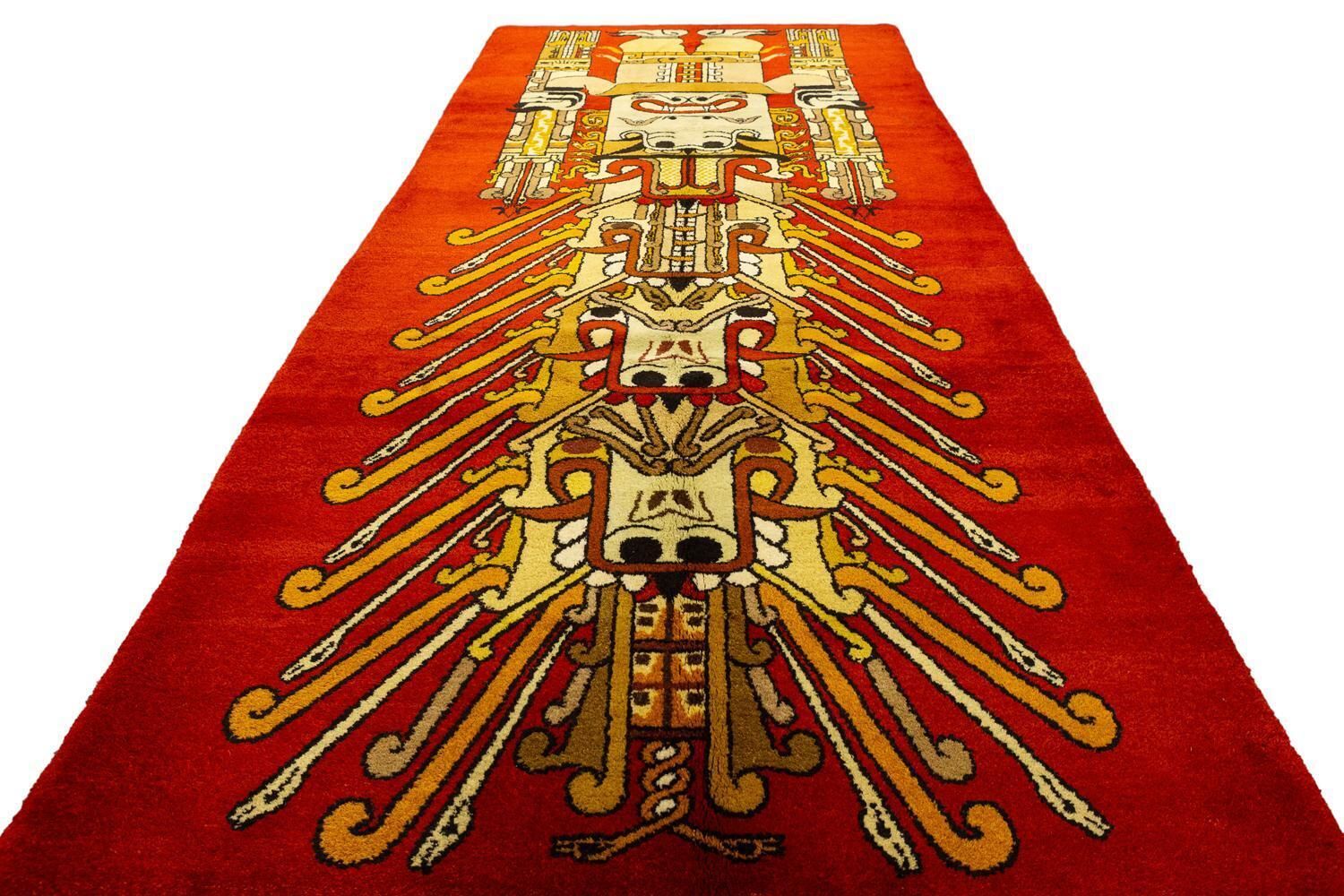 European Rug With Mayan Culture Design, 1950 1970 photo Textiles