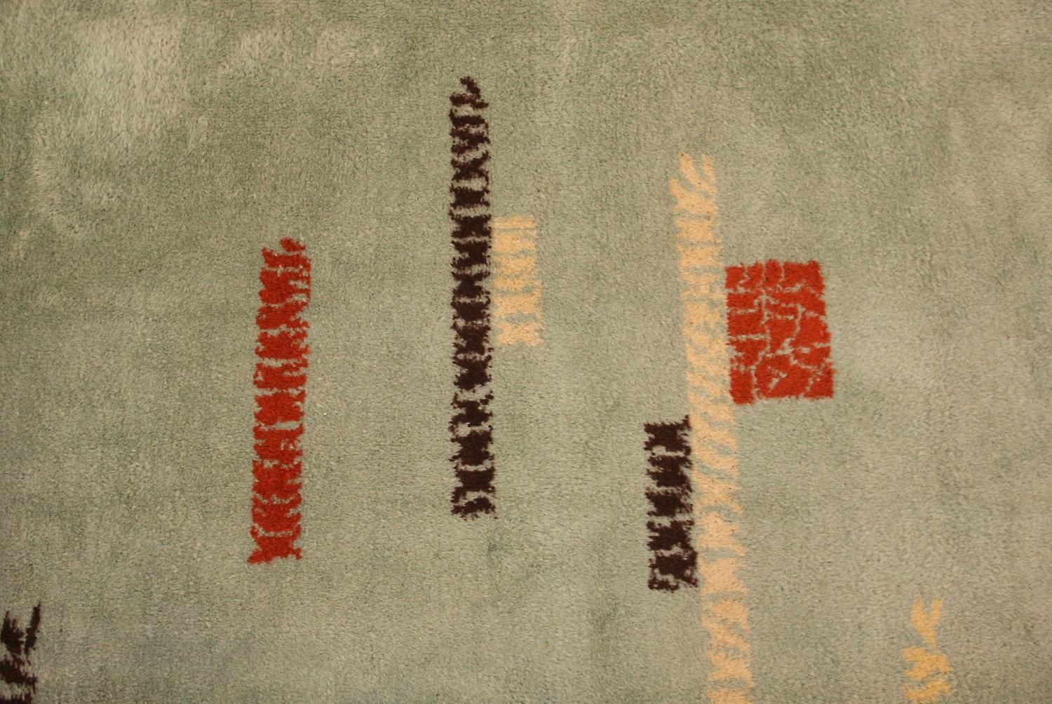Art Deco Carpet Turkish Abstract Design, 1950 1970 photo Textiles