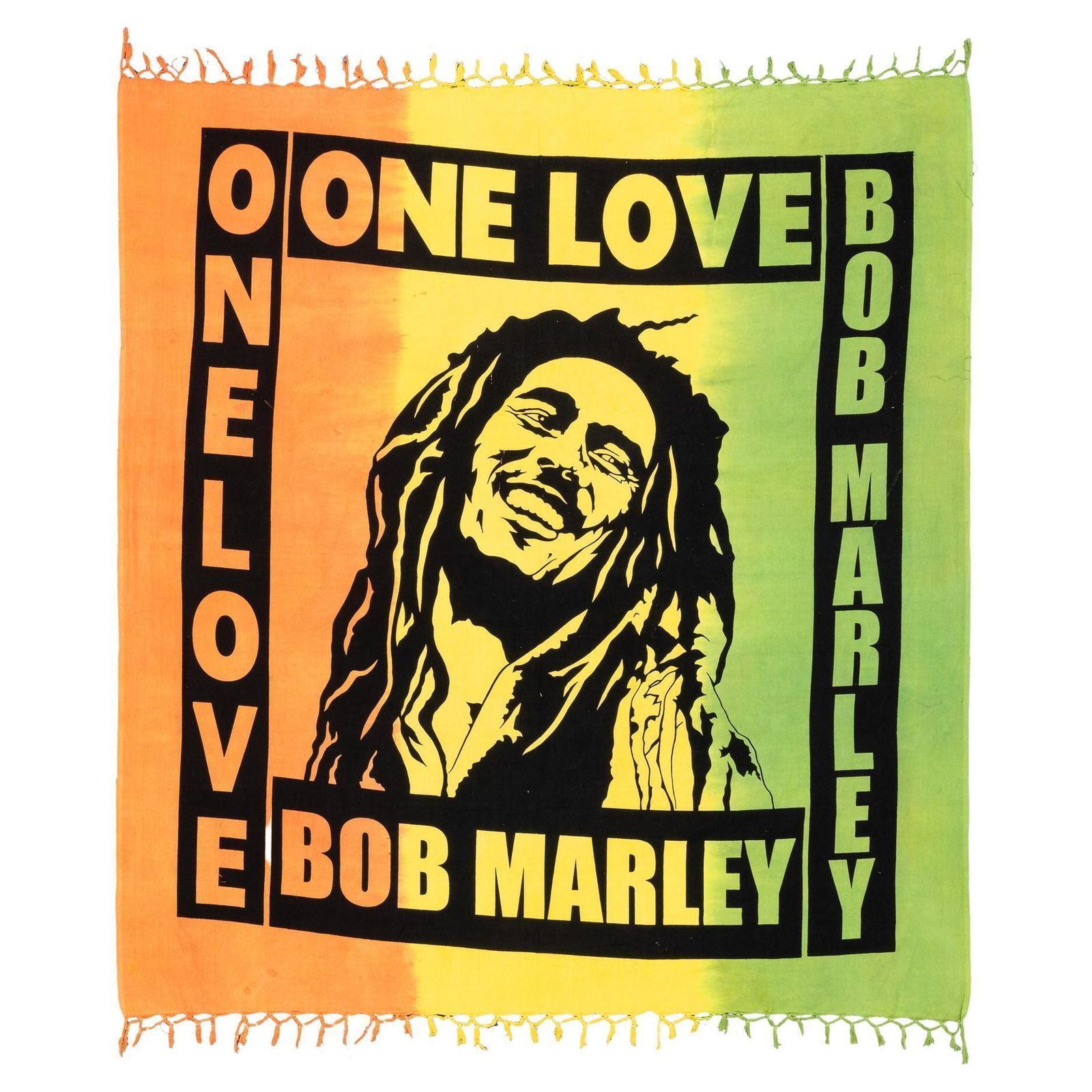 “Bob Marley” Textile Sud American Stamped, Xxi Century