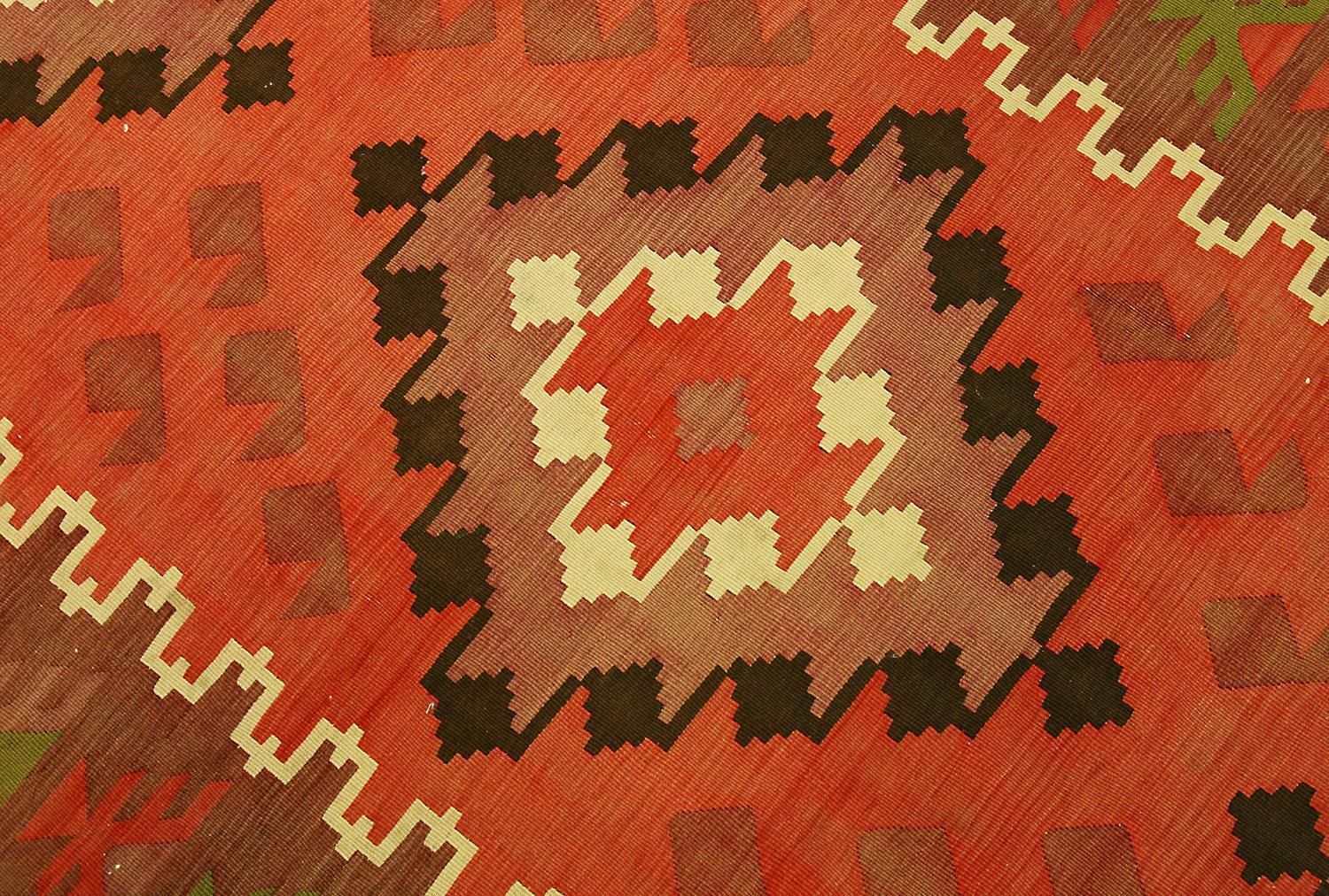 Old Caucasian Runner Kilim Karabakh, Ca. 1940 photo Textiles