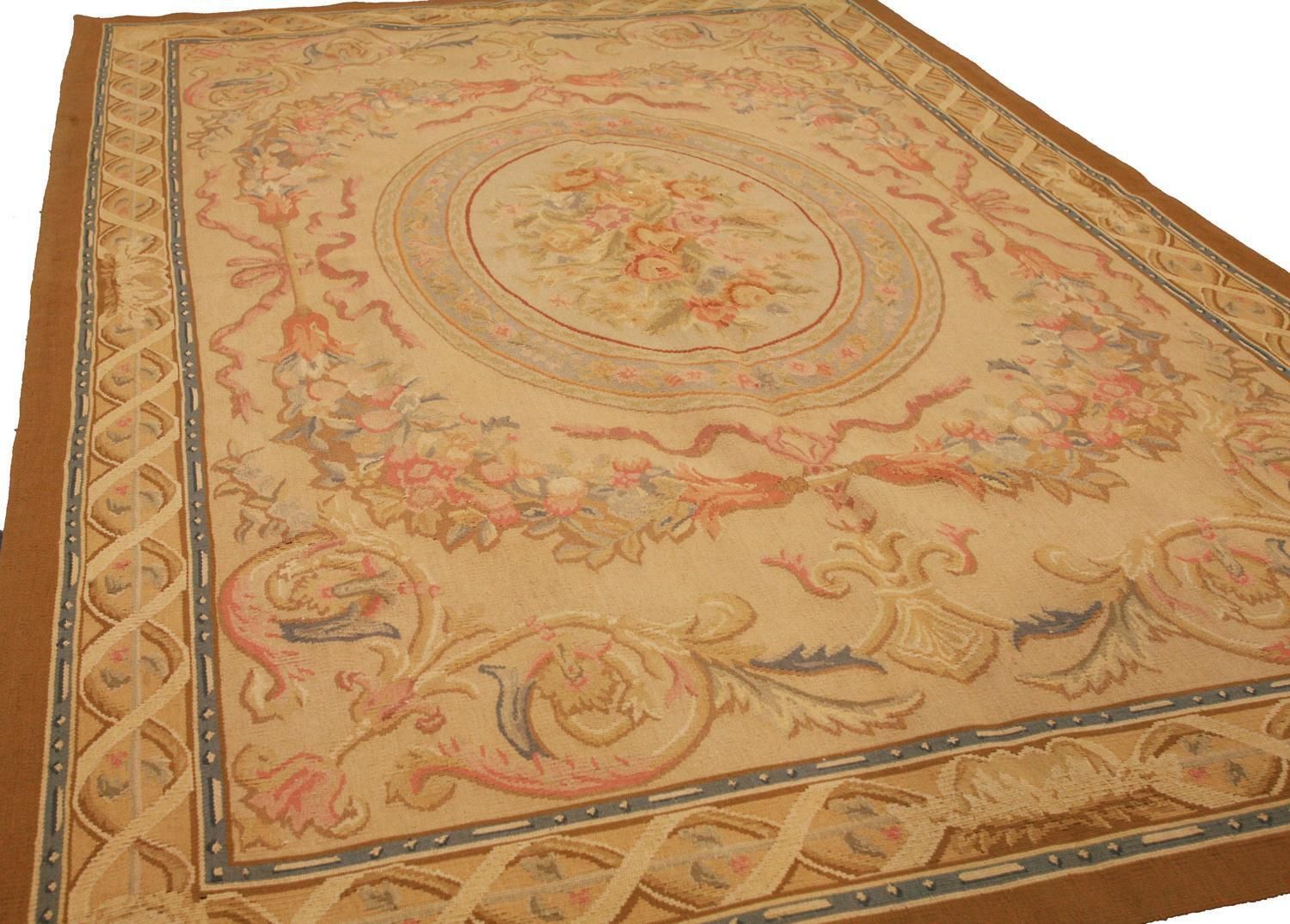Aubusson Rug Flat Weave Inspired By French Style photo 1022.0