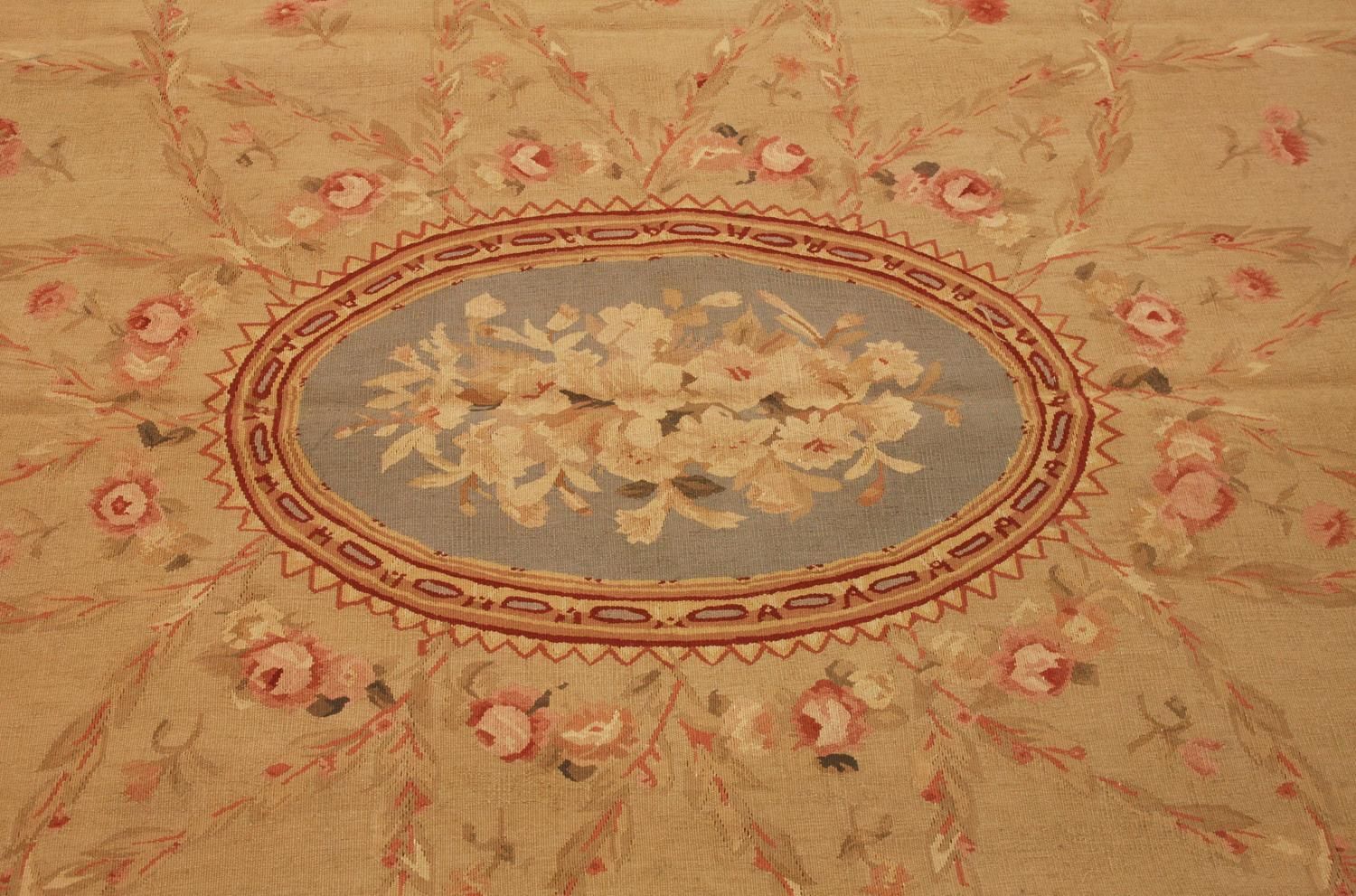 Aubusson Rug Flat Weave Chinese Inspired By French Style photo for sale