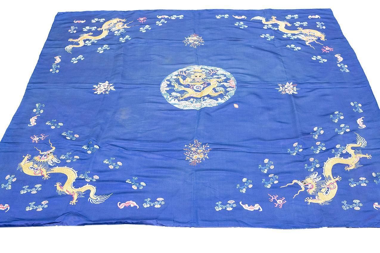 Chinese Silk Textile Five Clawed Dragon photo for sale