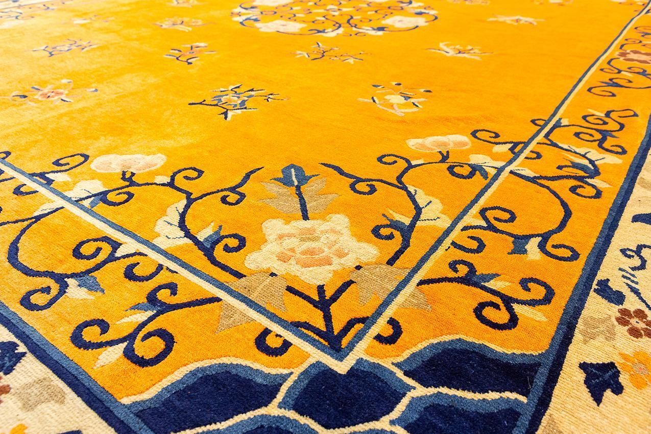 Chinese Peking Rug Imperial Gold Color photo vinterior