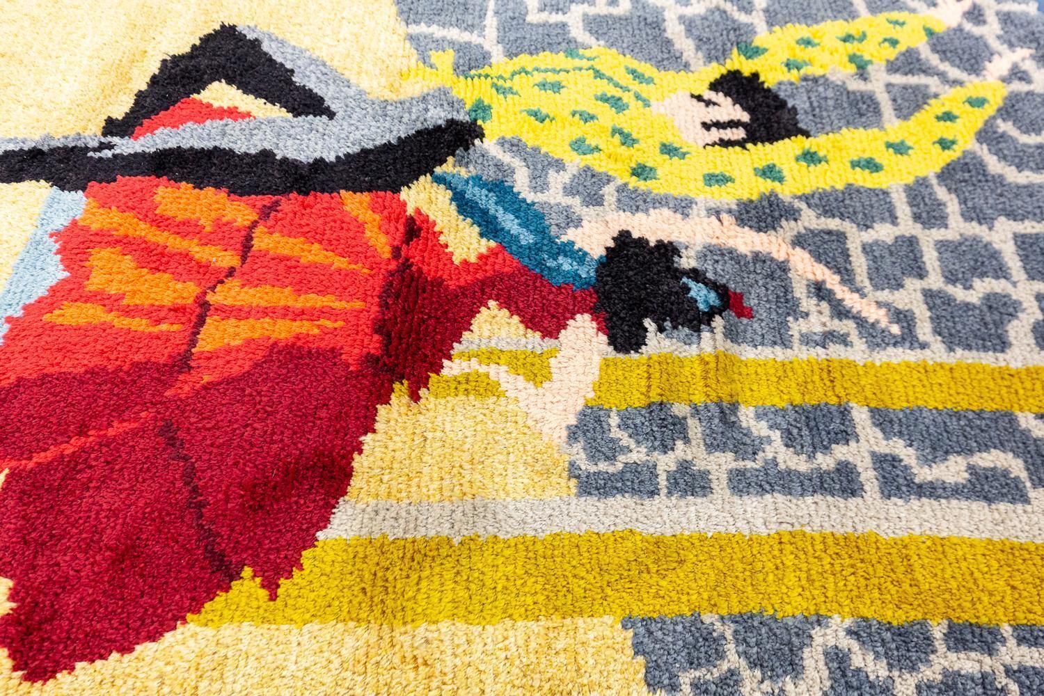 Vintage Spanish Signed Flamenco Dance Design Rug, 1950 1970 photo 1693.0