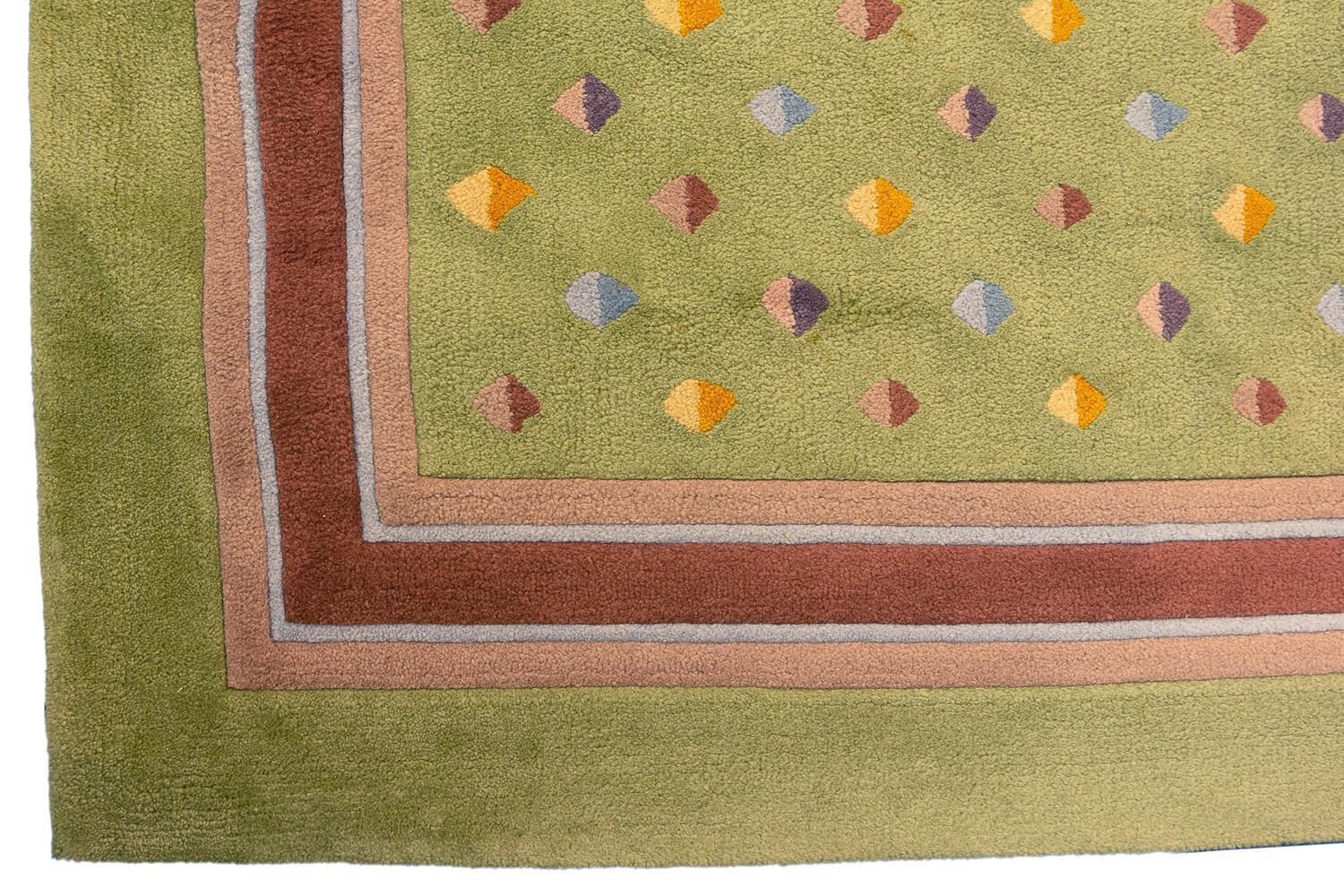 Hallway Runner Rug Modern European Hand Tufted, Late 20th Century photo 3736.0