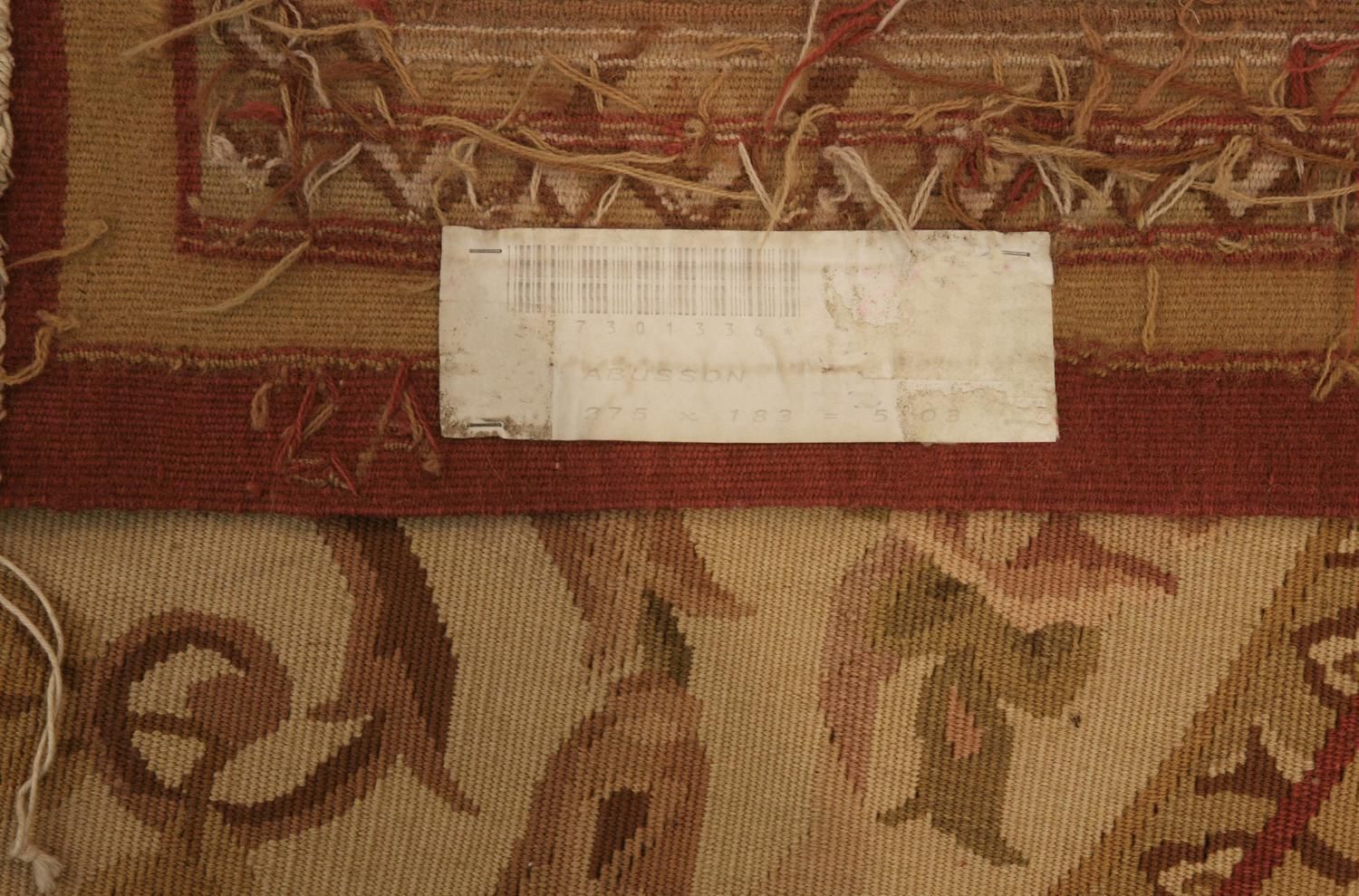 Aubusson Rug Flat Weave Signed "A S" photo buy