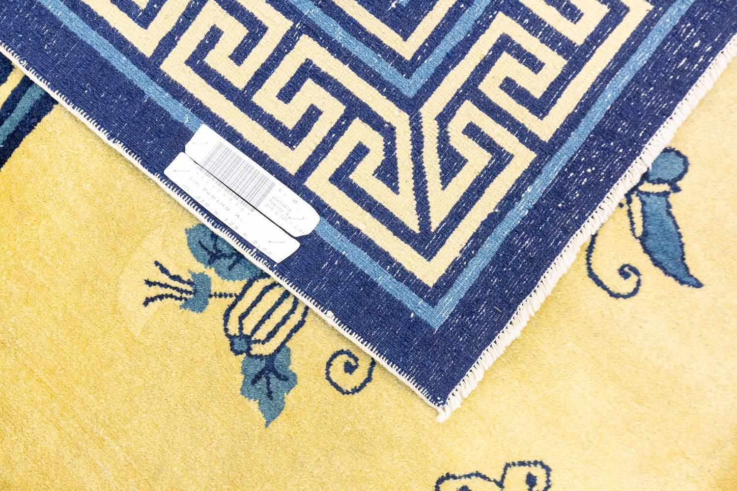 photo furniture Antique Chinese Peking Yellow Field Rug