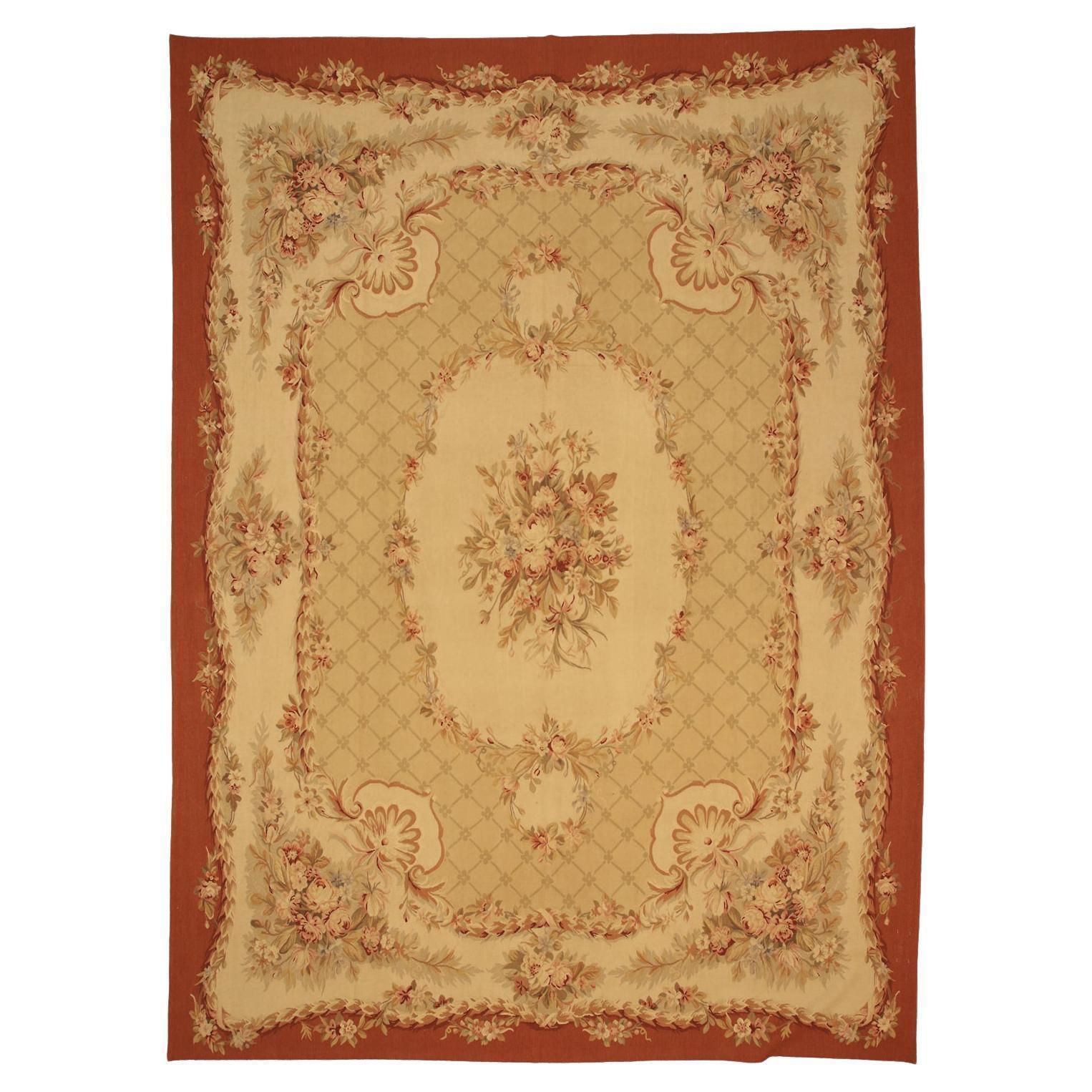 Aubusson Rug Flat Weave Chinese