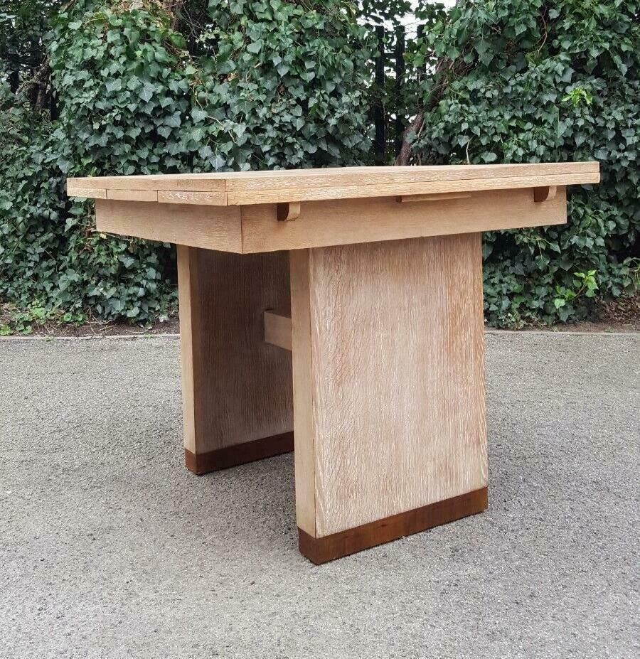 1930s Art Deco Limed Oak Cocktail Cabinet Bookcase photo vintage