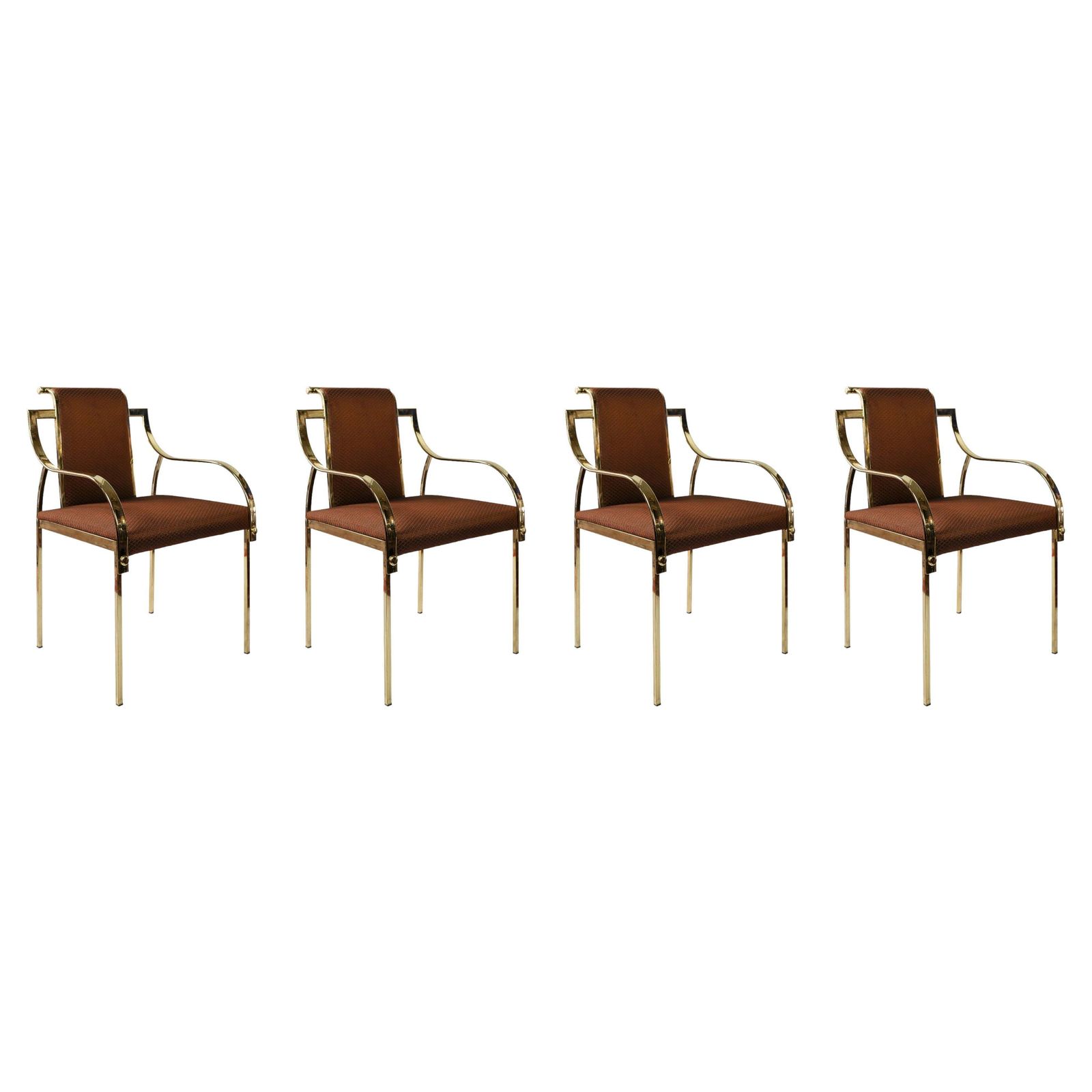 Set Of 4 Pcs. Mid Century Italian Romeo Rega/Maison Jansen Style Dining Chairs