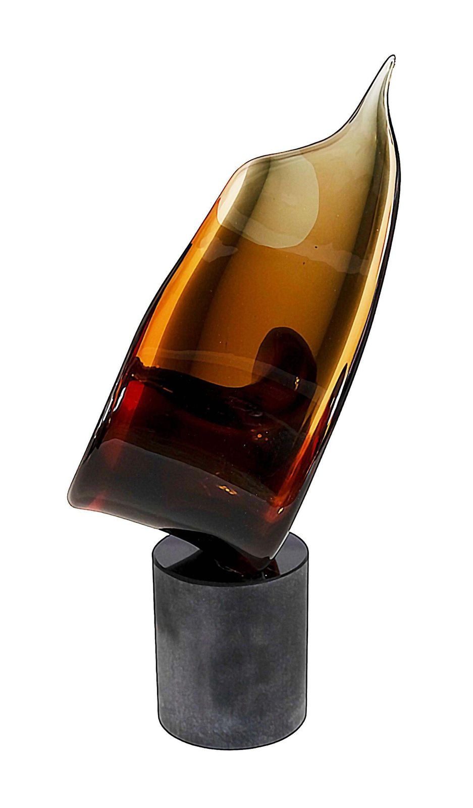 Italian Handmade Murano Glass Abstract Design Sculpture Signed Romano Dona photo vinterior