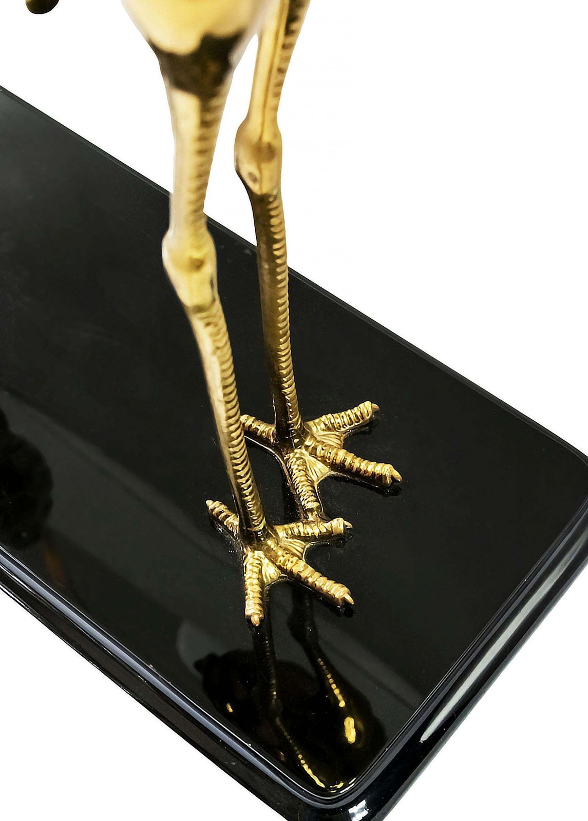 Italian Midcentury Lacquered Wood, Glass And Bronze Console Table With Birds photo 5010.0