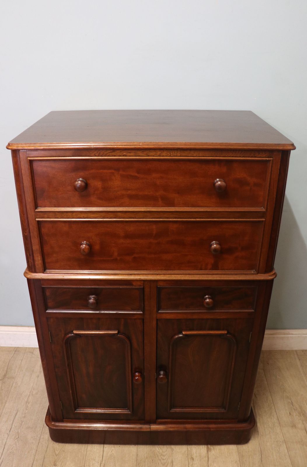 Victorian Quality! A Well Made And Wonderfully Practical Mahogany Side Cabinet. photo for sale