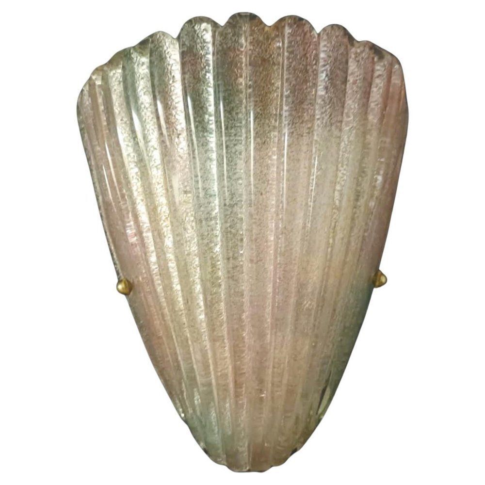 Green And Pink Graniglia Shield Sconce