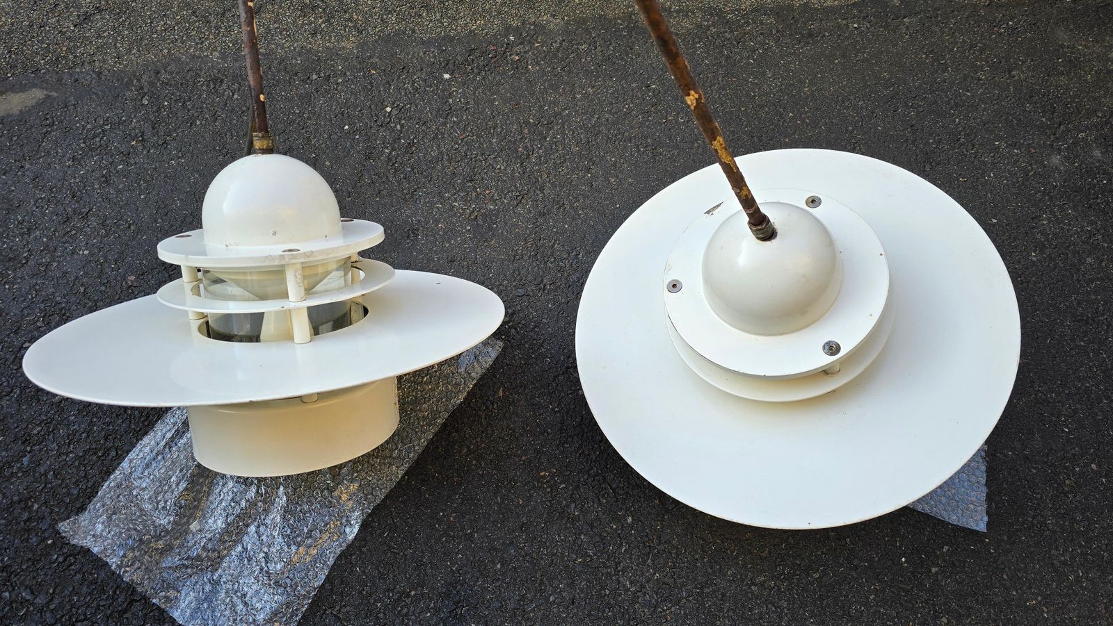 Lighting Beautiful Pair Of Louis Poulsen Industrial Lights photo