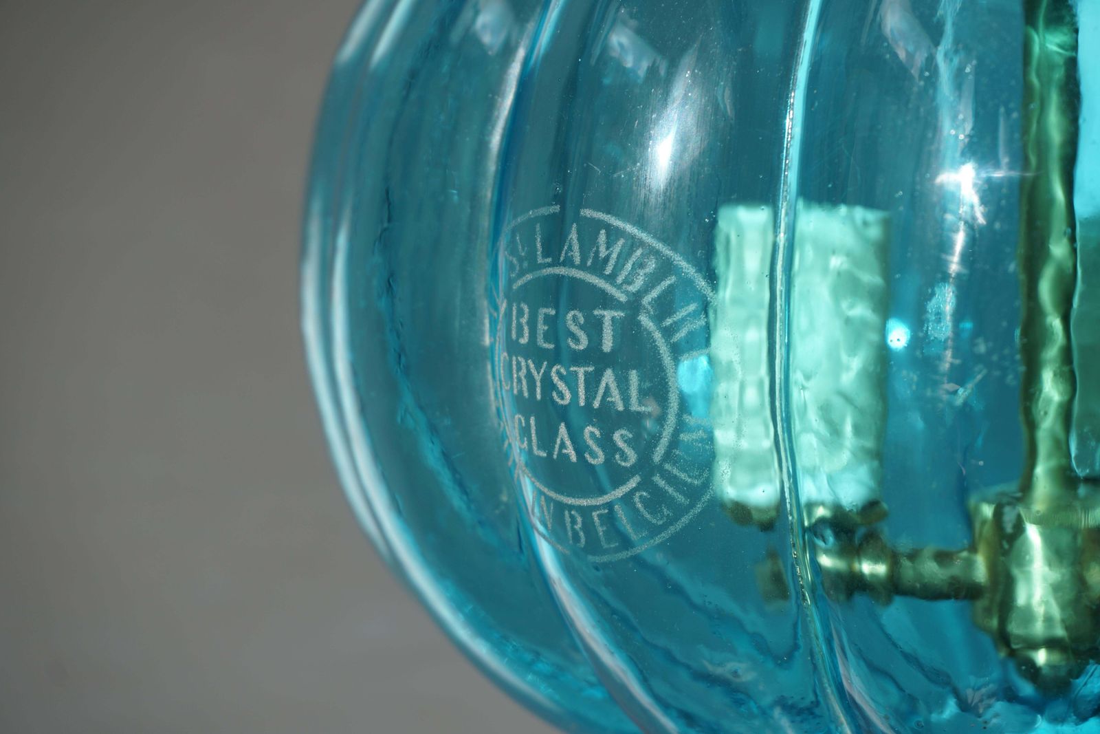 photo for sale Blue Crystal Pendant Light By Val St. Lambert